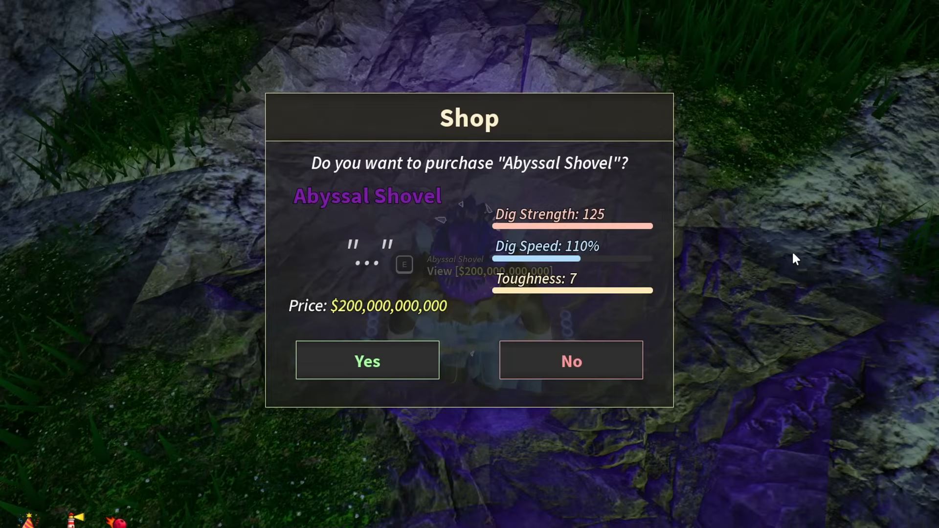 Abyssal Shovel (Image via Roblox Corporation)