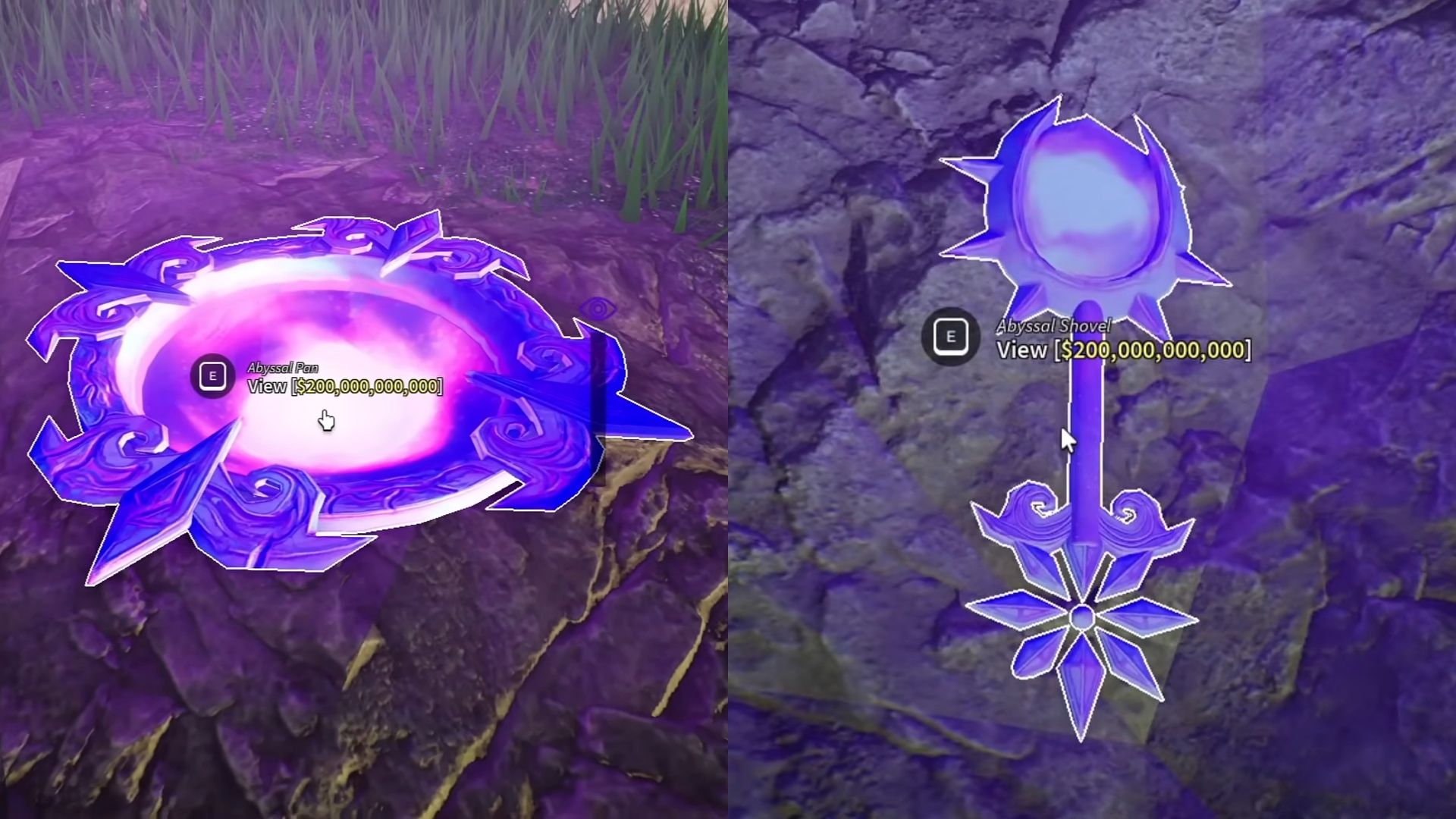 Abyssal Shovel and Pan in Prospecting (Image via Roblox Corporation)