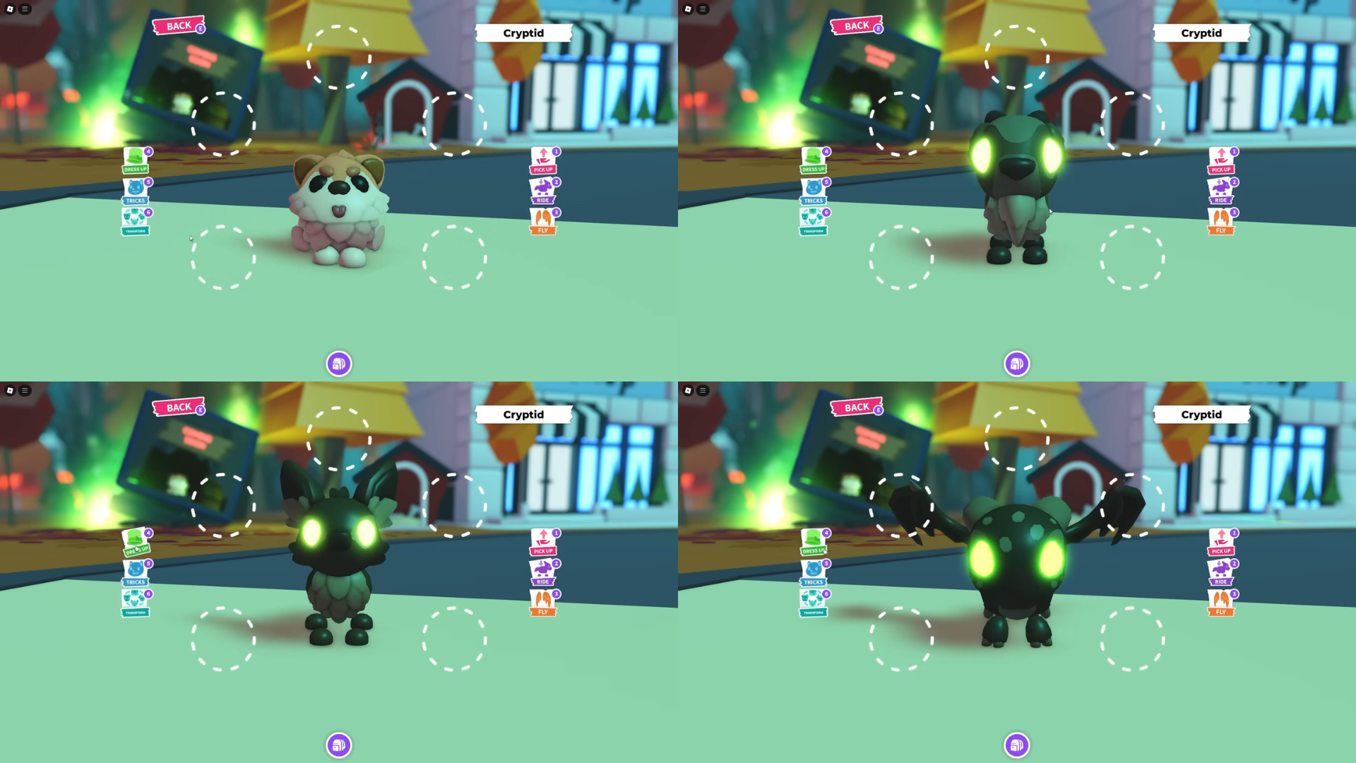 All Cryptid Forms (Image via Roblox Corporation)