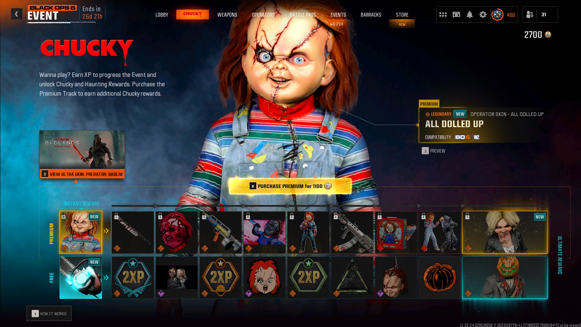 All rewards in the Chucky Event in Black Ops 6 and Warzone