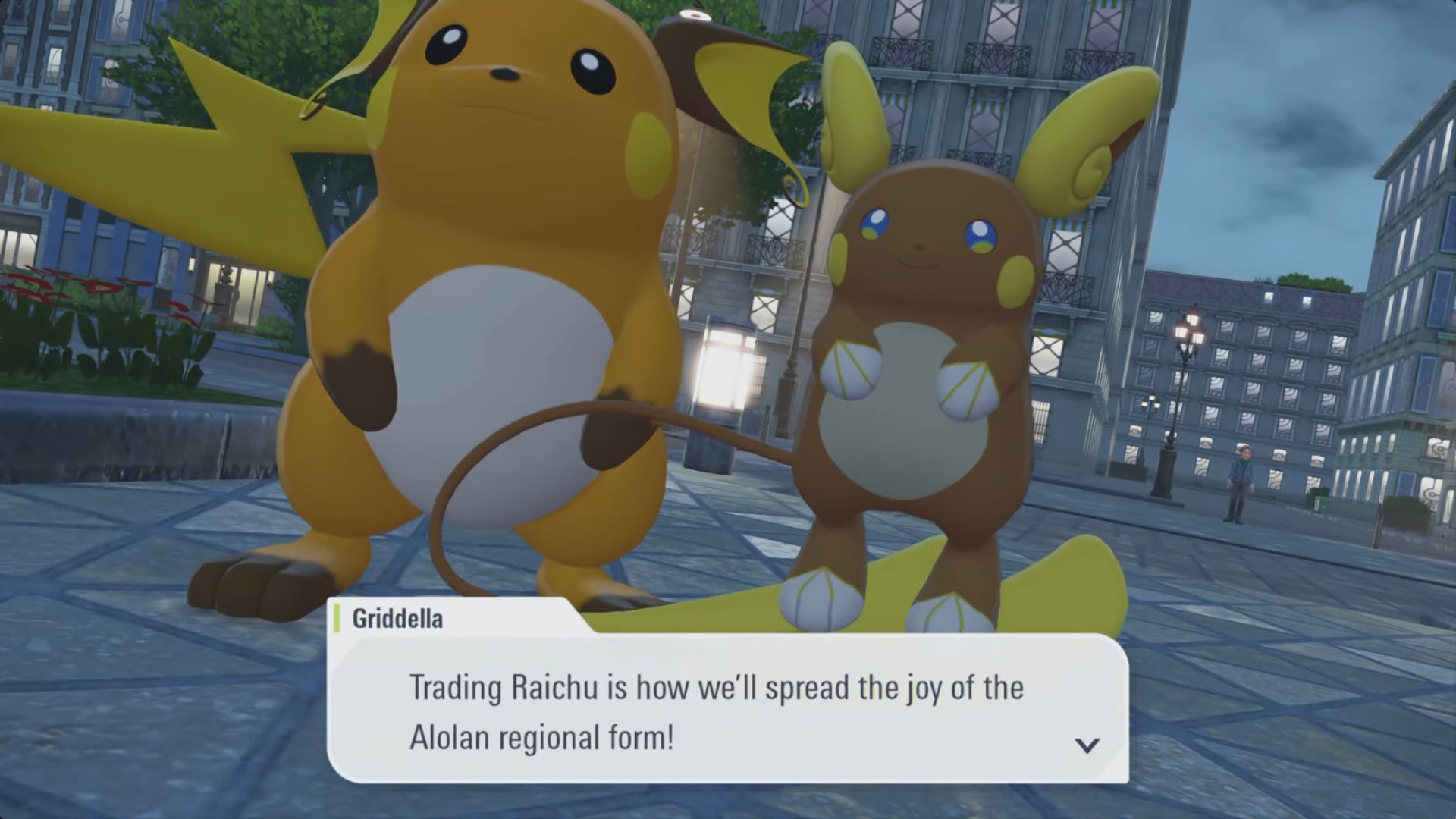 Alola, Raichu! Quest in Pokemon Legends Z-A - Trade Raichu With Gridella