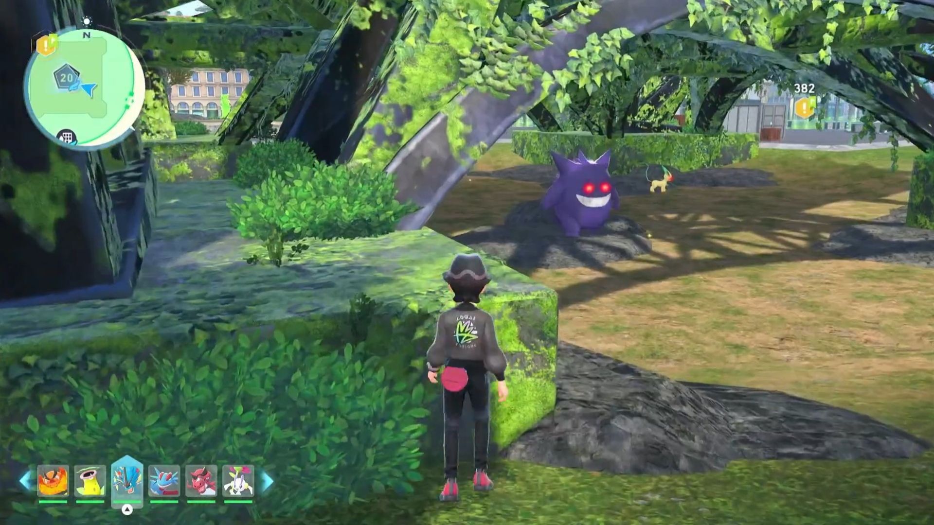 Alpha Gengar in Wild Zone 20 (Image via The Pokemon Company and @DuckTape Gaming)