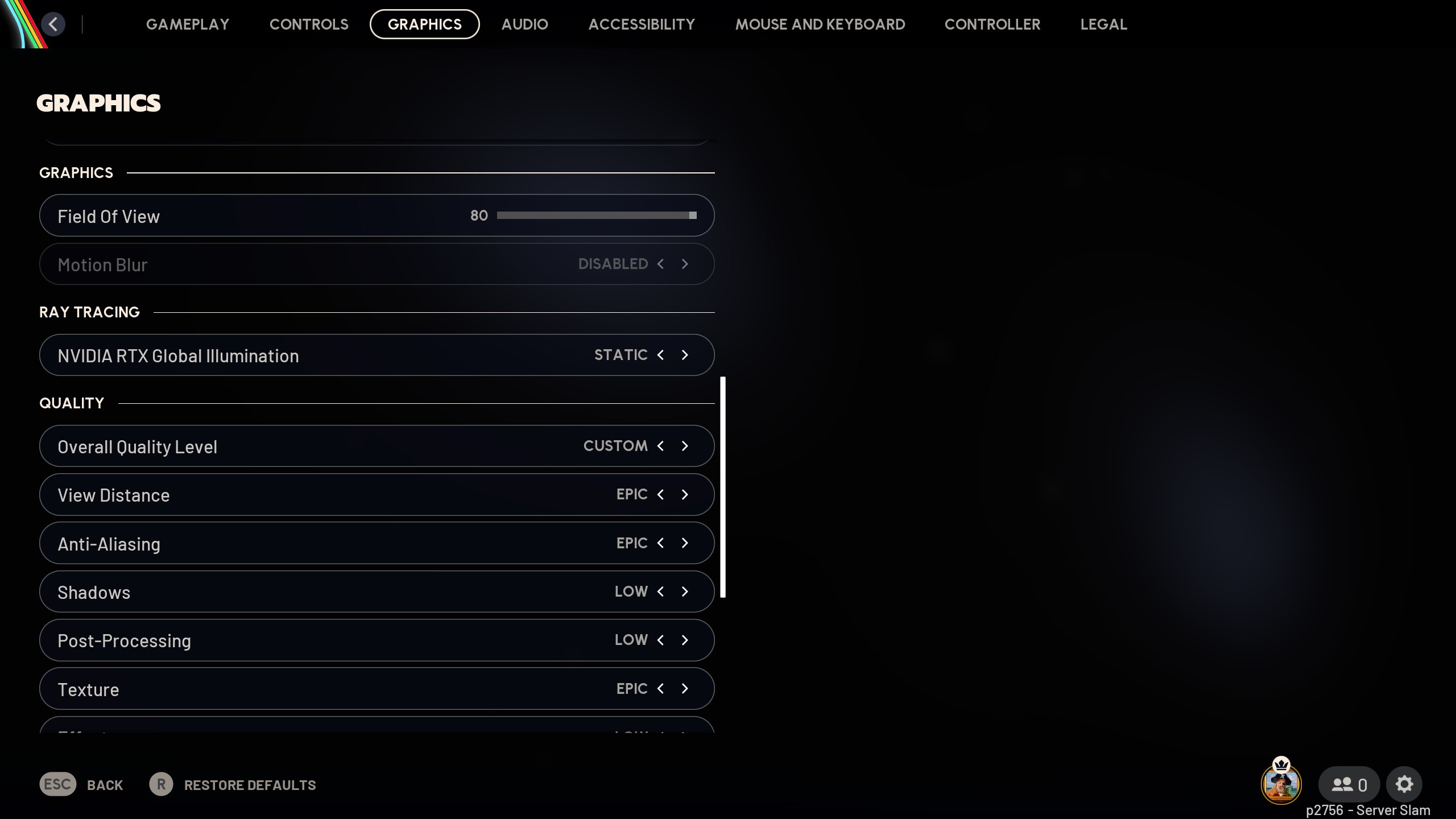 Arc Raiders Settings Page 2 (Image via Embark Studios)