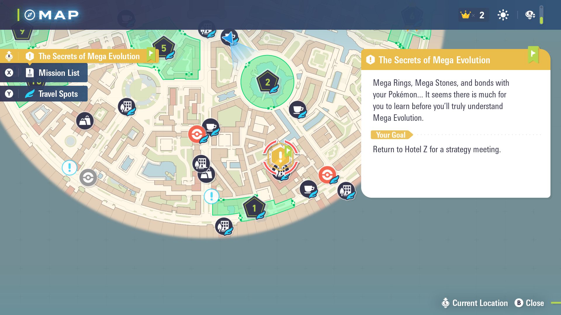 Back to Hotel Z to start planning (Image via The Pokemon Company)