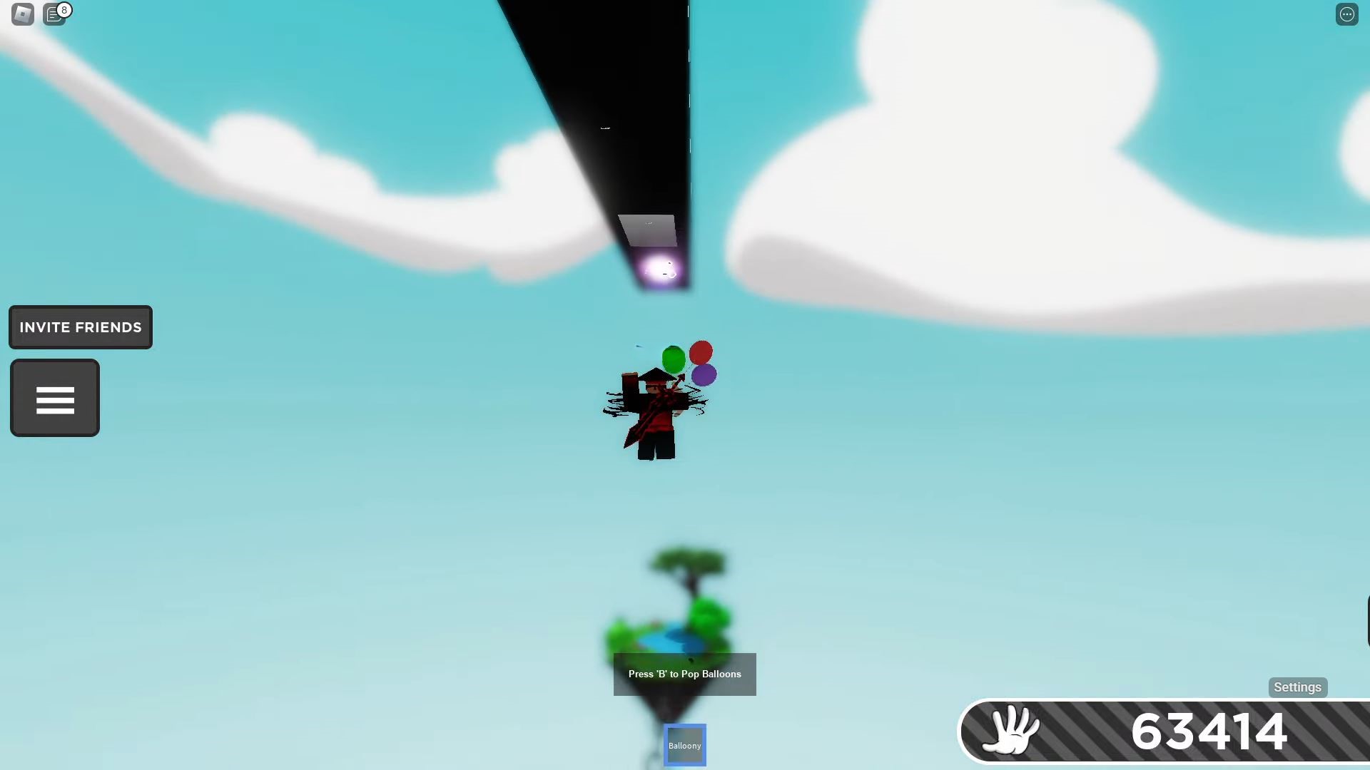 Balloony glove (Image via Roblox Corporation)