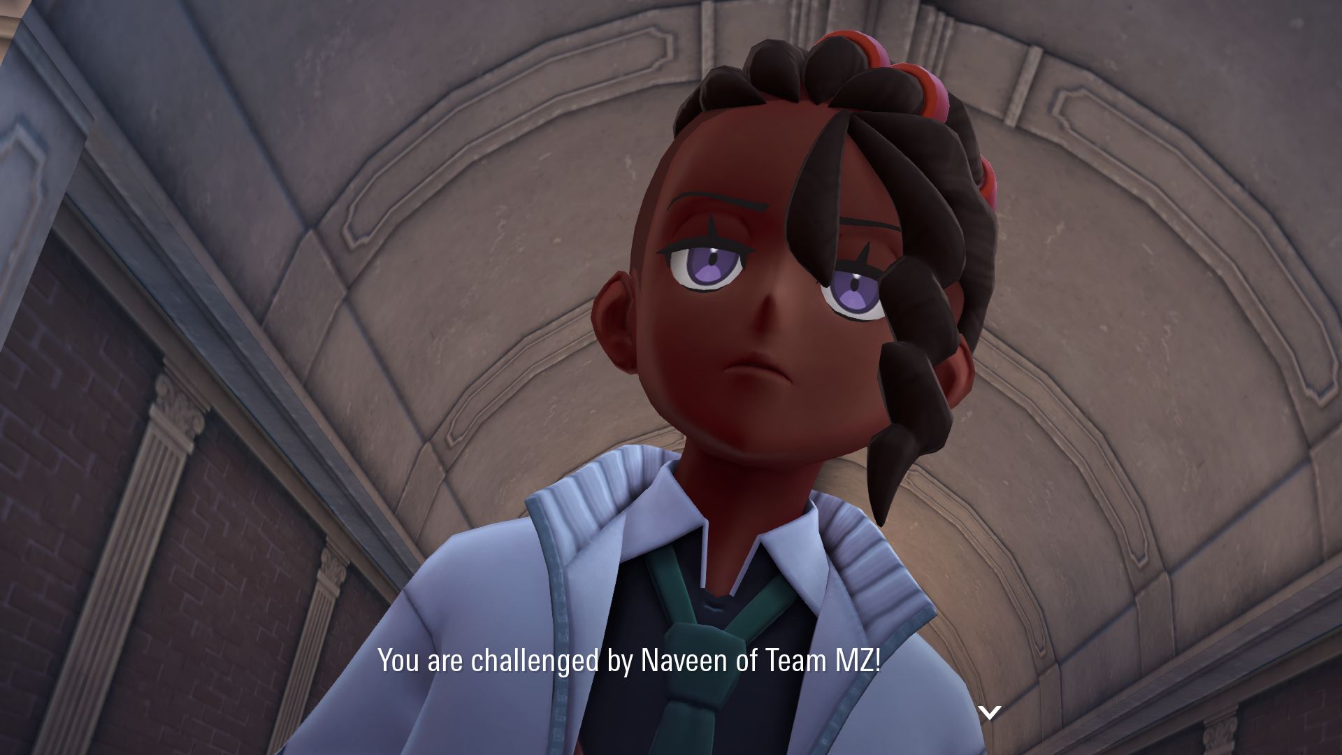 Battle Naveen to learn more about Canari (Image via The Pokemon Company)