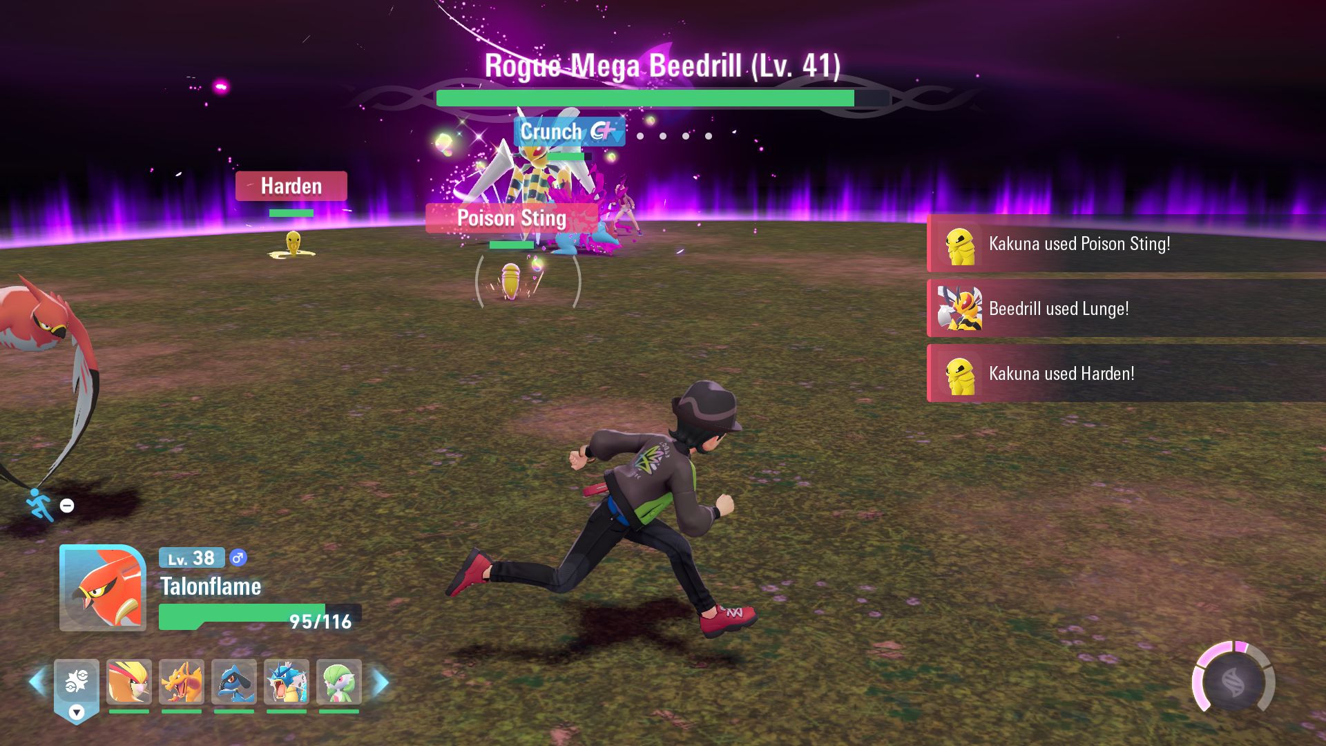 Battling the Rogue Mega Beedrill (Image via The Pokemon Company)