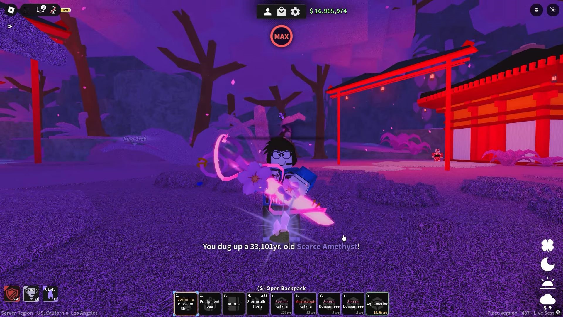 Blossom Shear Shovel in Dig (Image via Roblox Corporation)