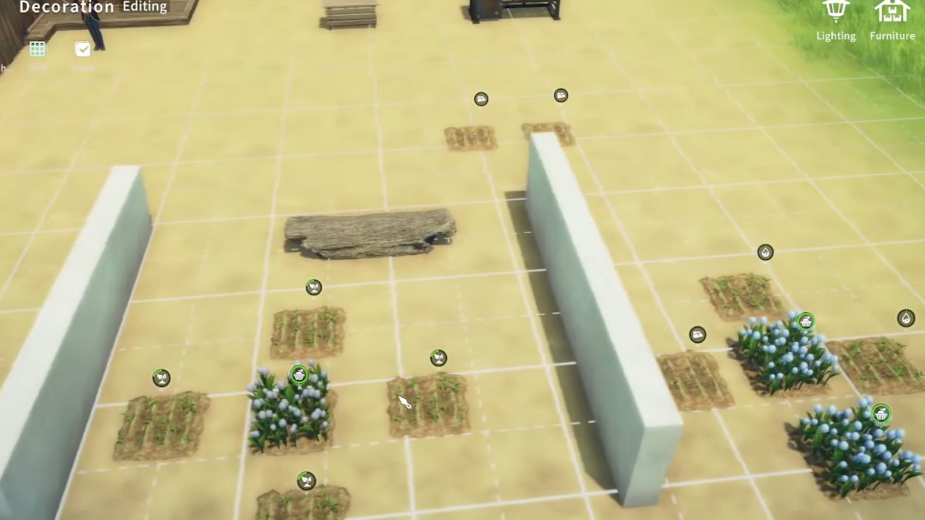 Arrange the flower plots in + formations