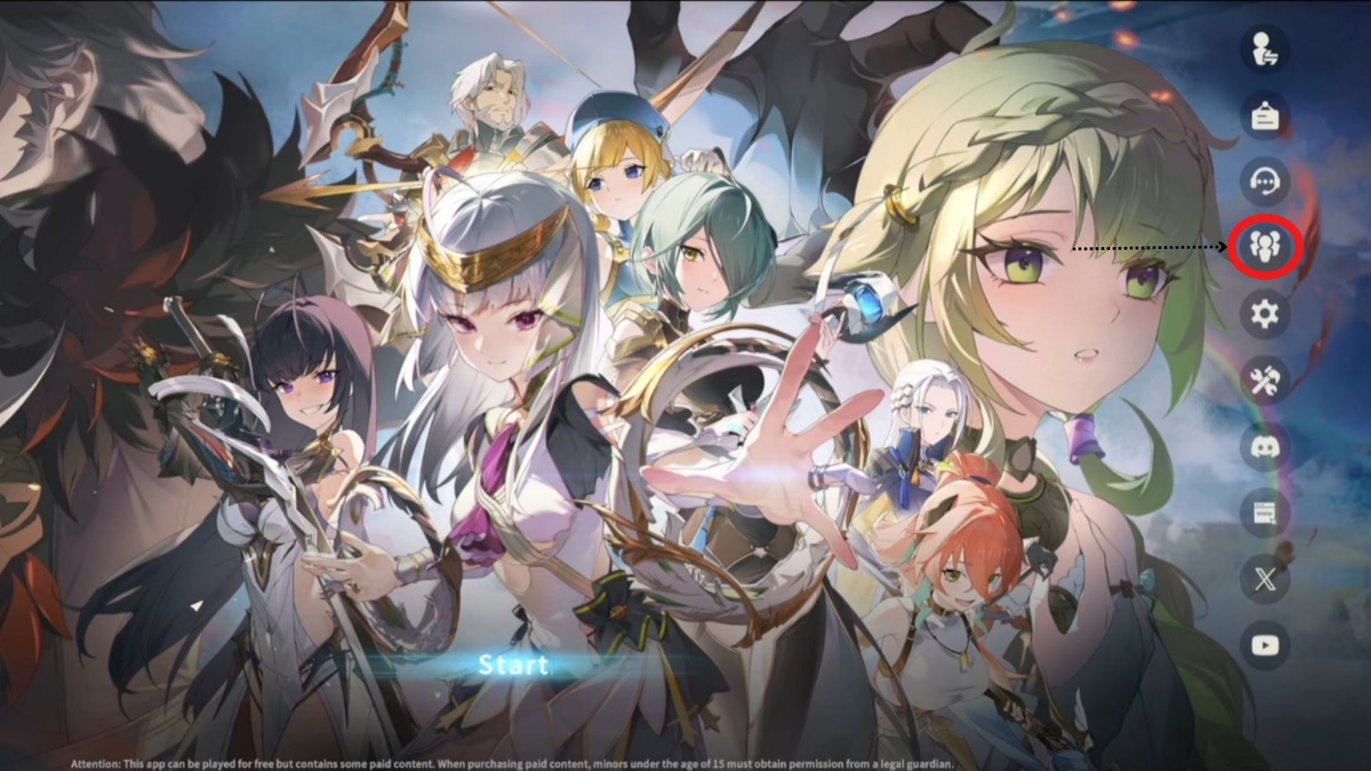 Blue Protocol Star Resonance Account Link button (Image via A Plus)