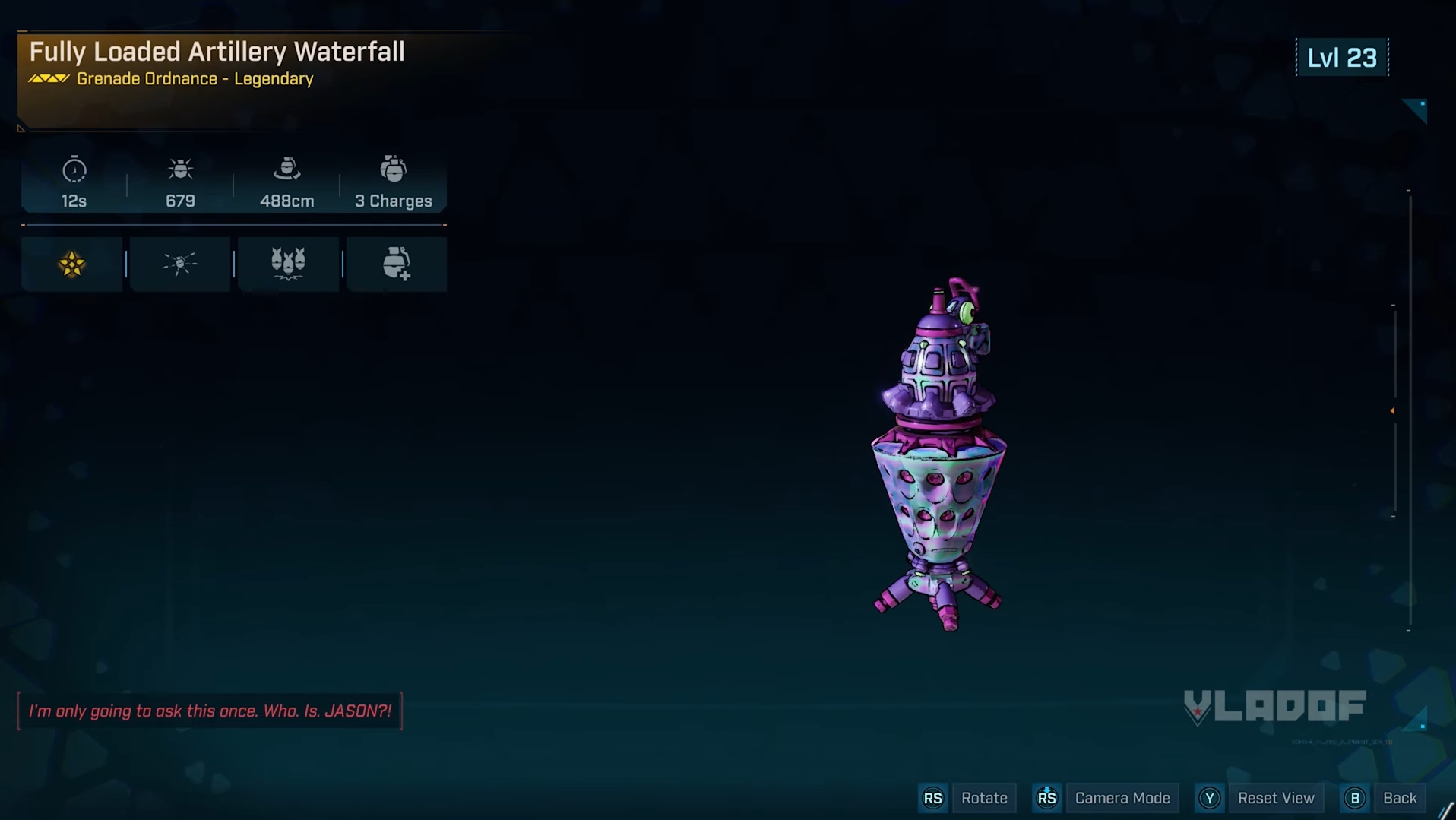 Waterfall Legendary grenade guide (Image via 2K)
