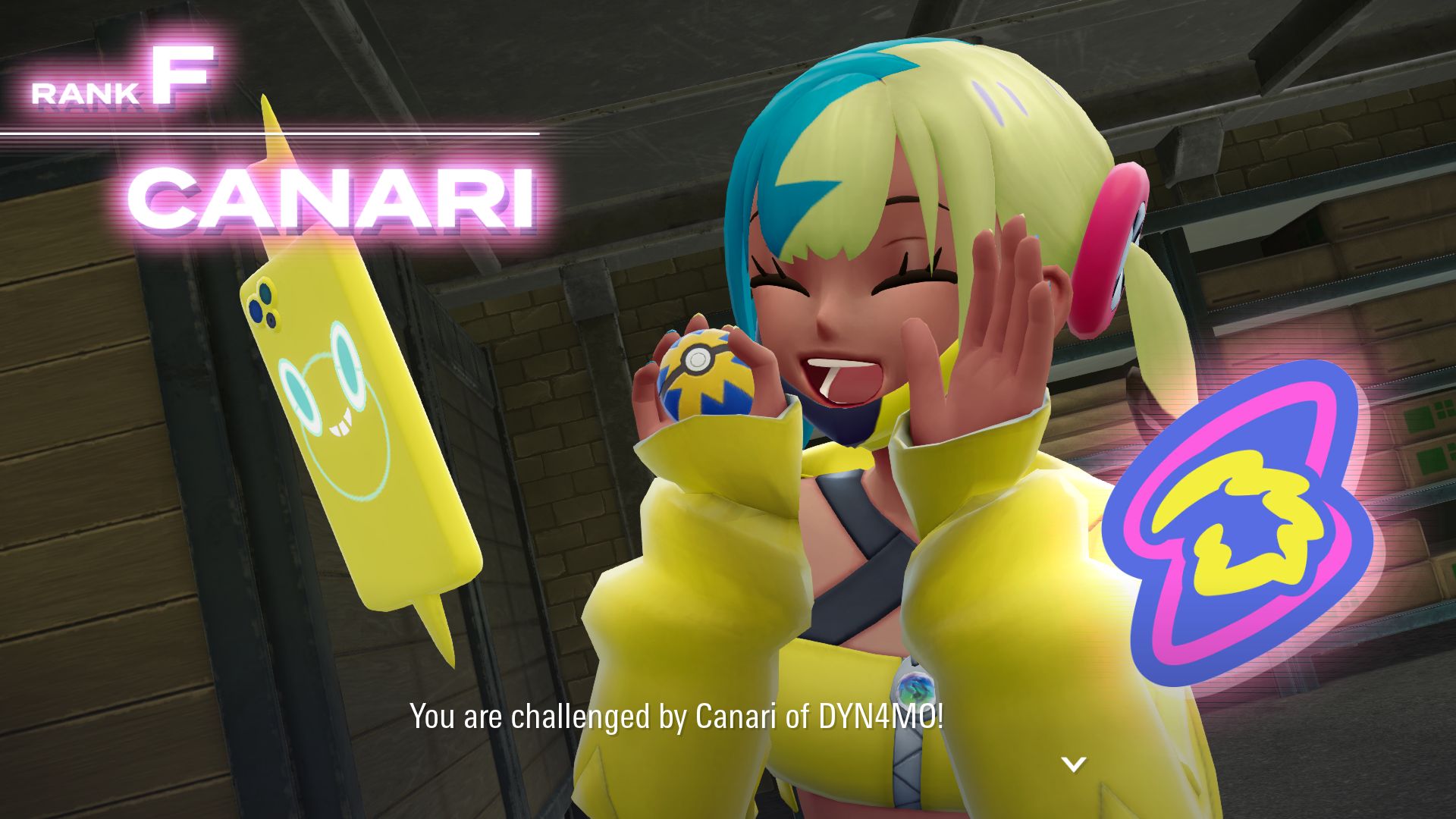 Canari challenges you to a battle (Image via The Pokemon Company)