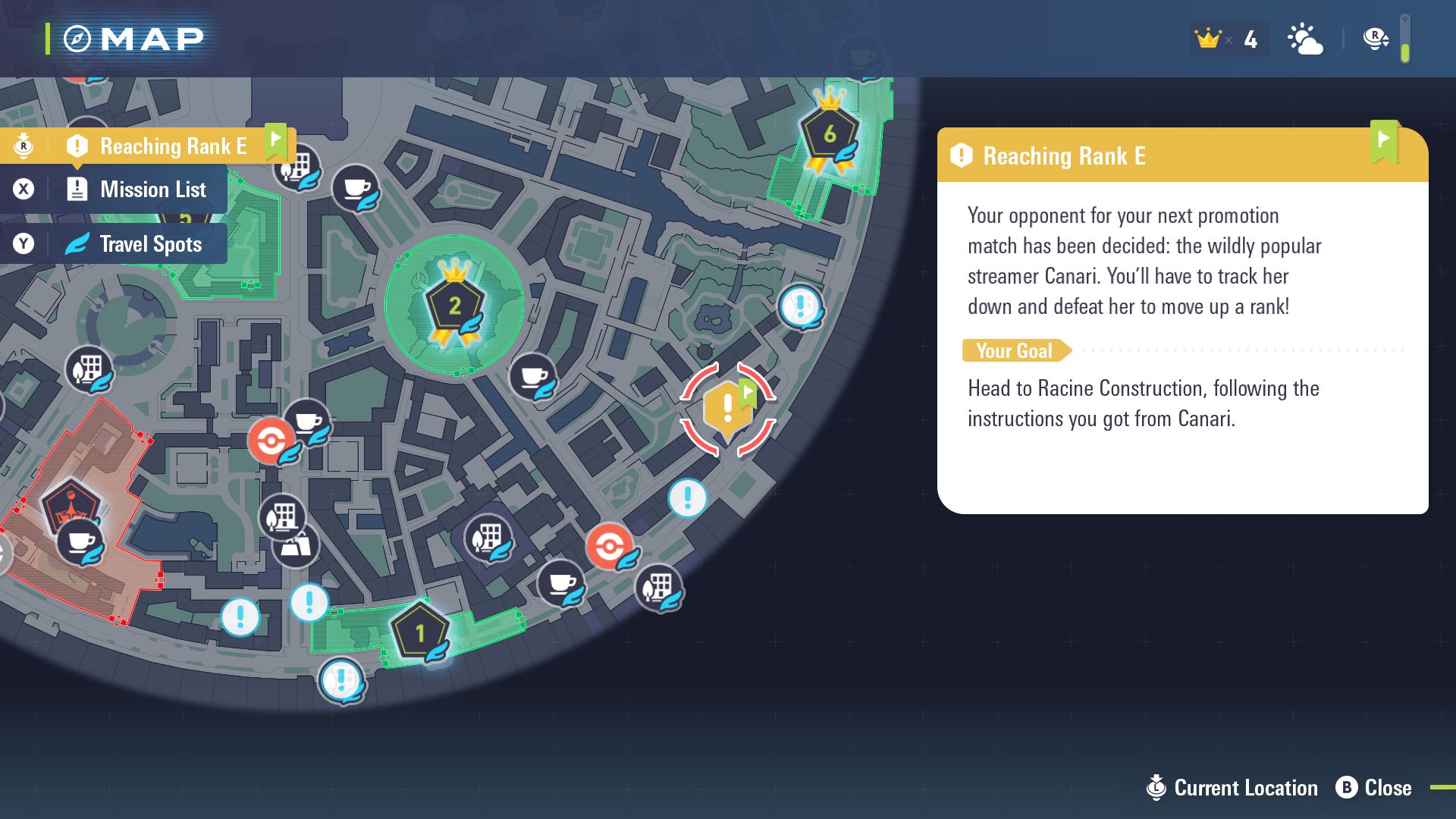Canari is at the Racine Construction (Image via The Pokemon Company)