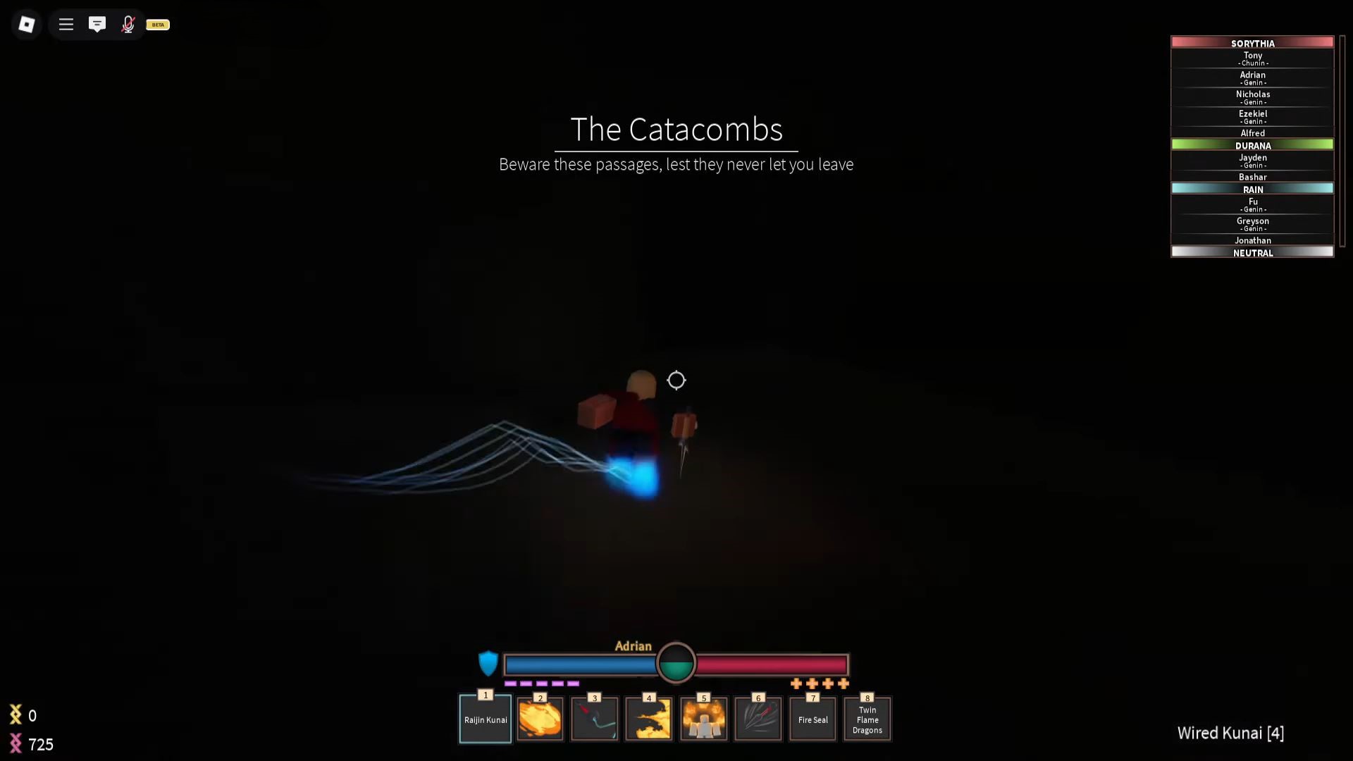 Catacombs in Soritia Village (Image via Roblox Corporation)
