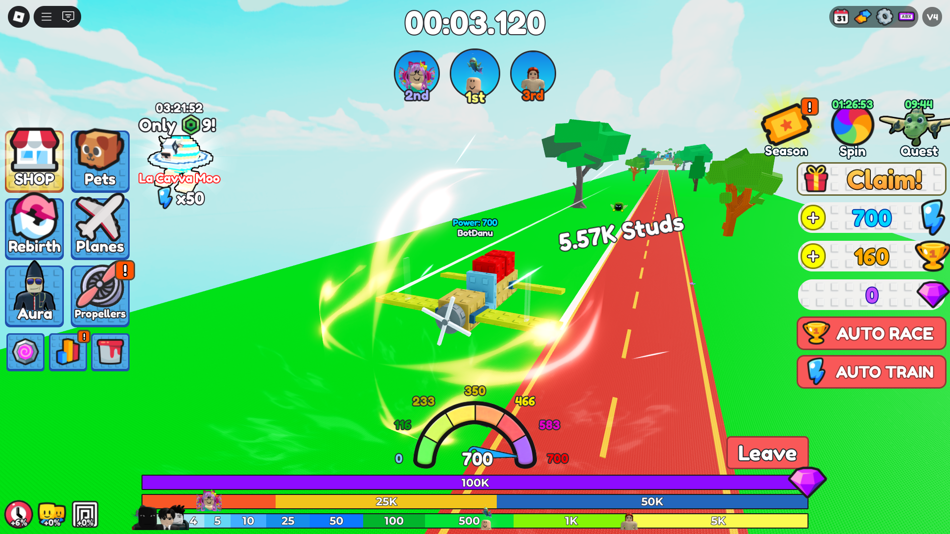 Plane Race with 99 Propellers (Image via Roblox Corporation)