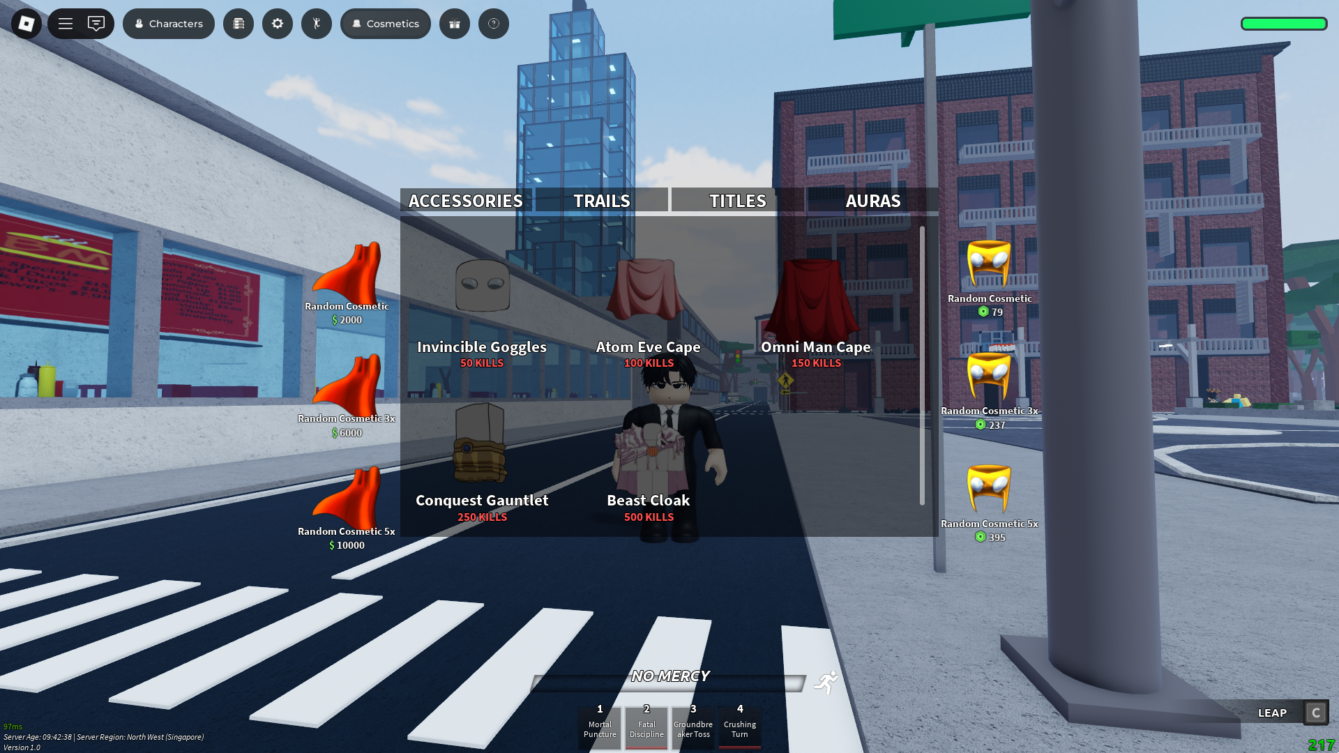 Buying better abilities (Image via Roblox Corporation)