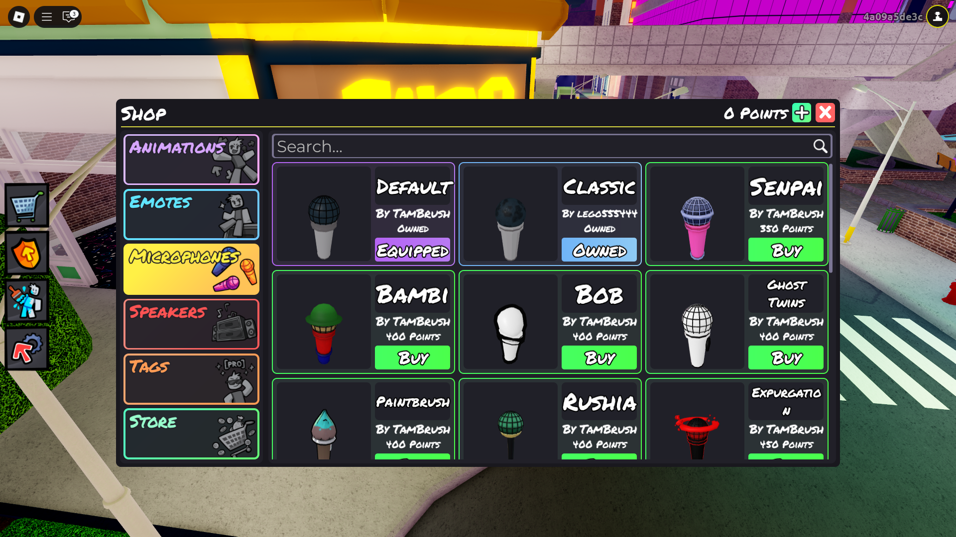 Buying new mic (Image via Roblox Corporation)