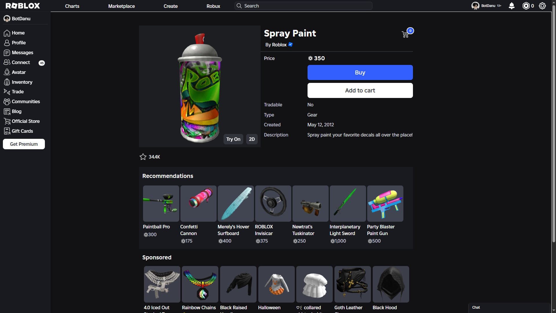 Spray Paint on Roblox (Image via Roblox Corporation)