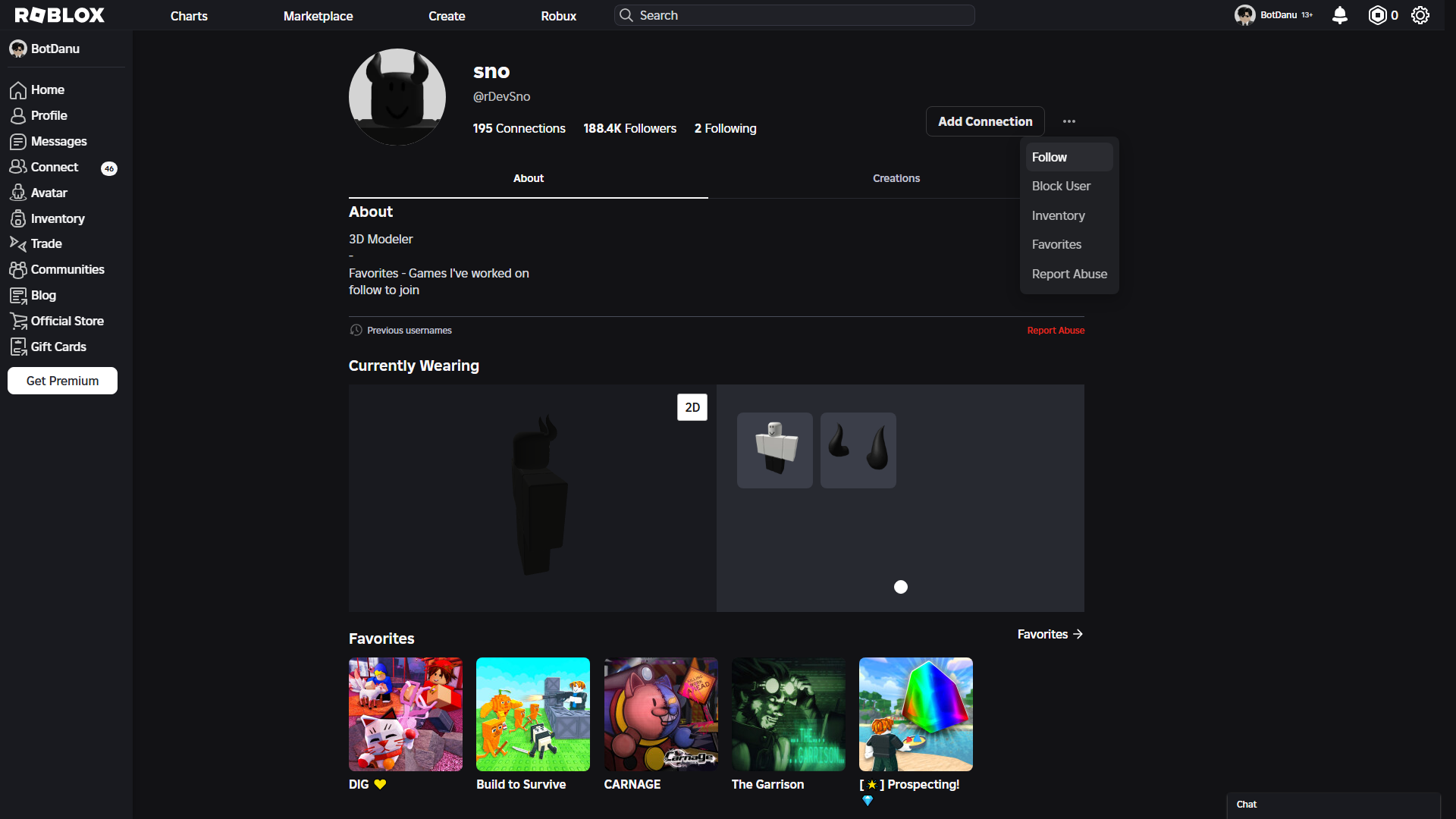 Developer Sno (Image via Roblox Corporation)