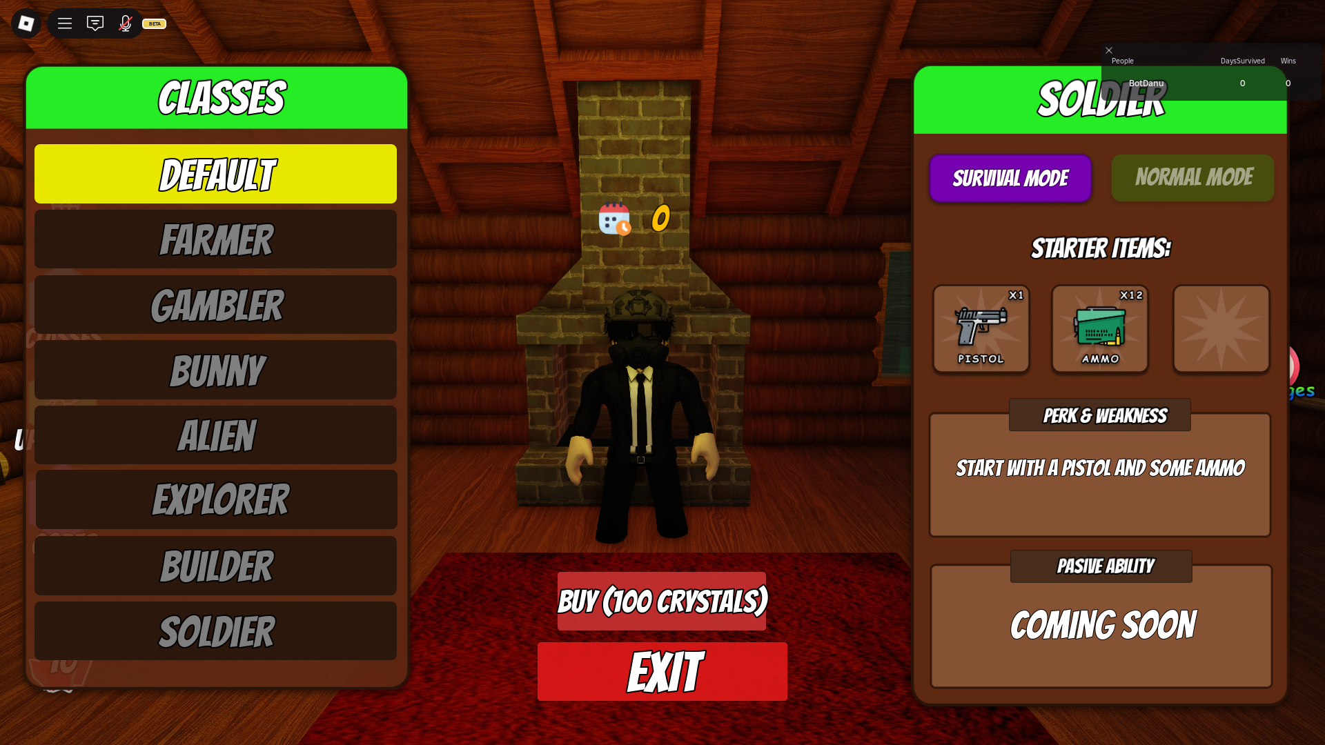 Buying new Class (Image via Roblox Corporation)