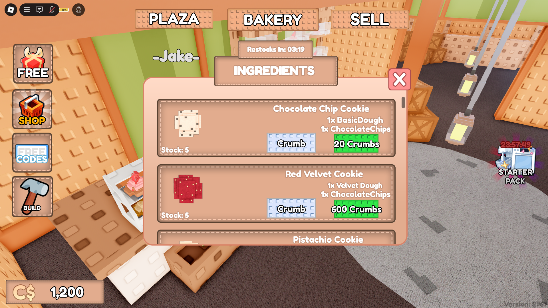 Buying ingredients (Image via Roblox Corporation)