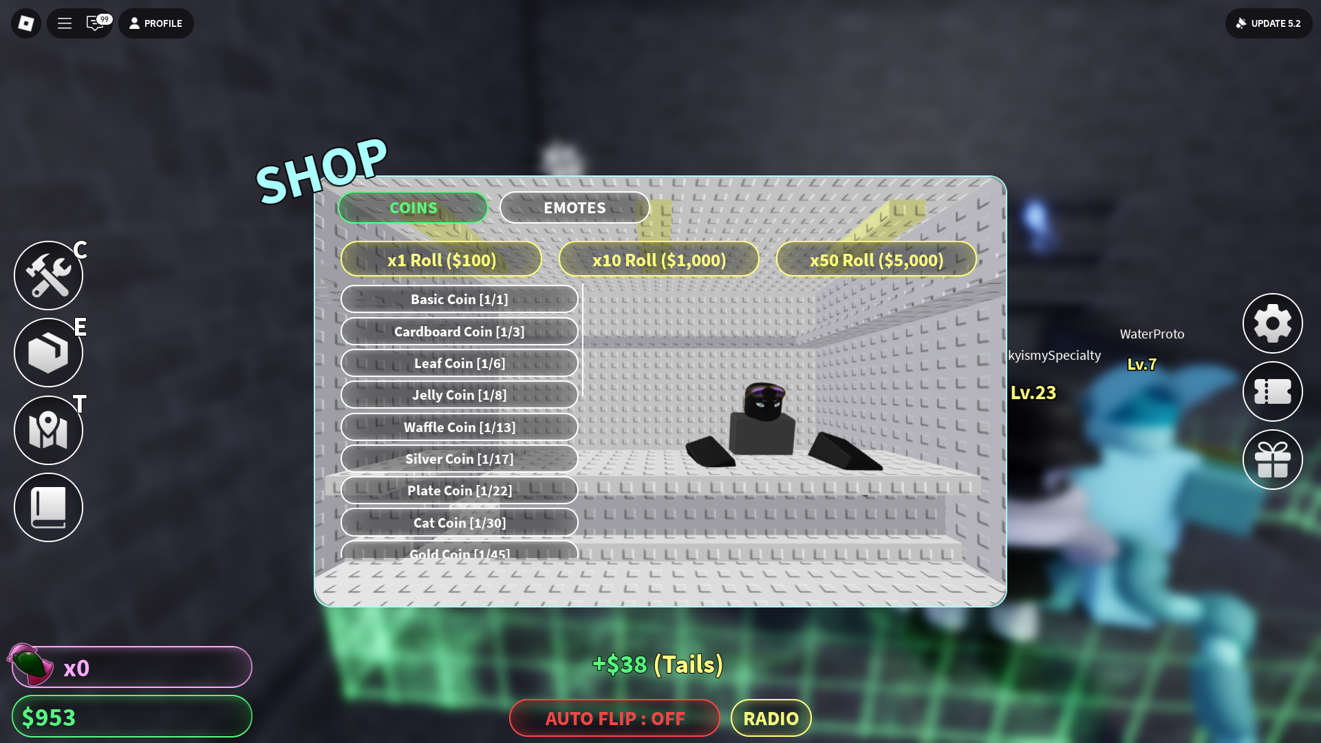 coin shop (Image via Roblox Corporation)