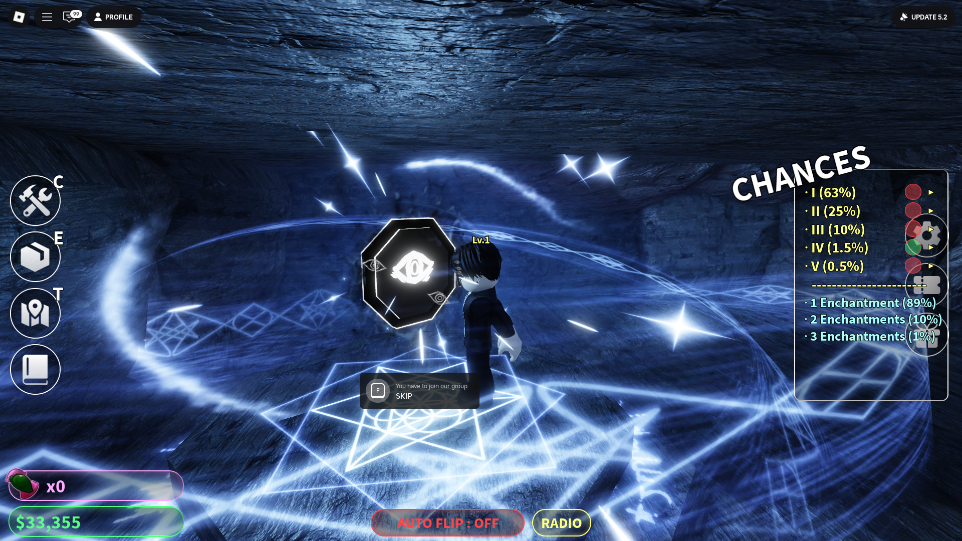 Enchanting (Image via Roblox Corporation)