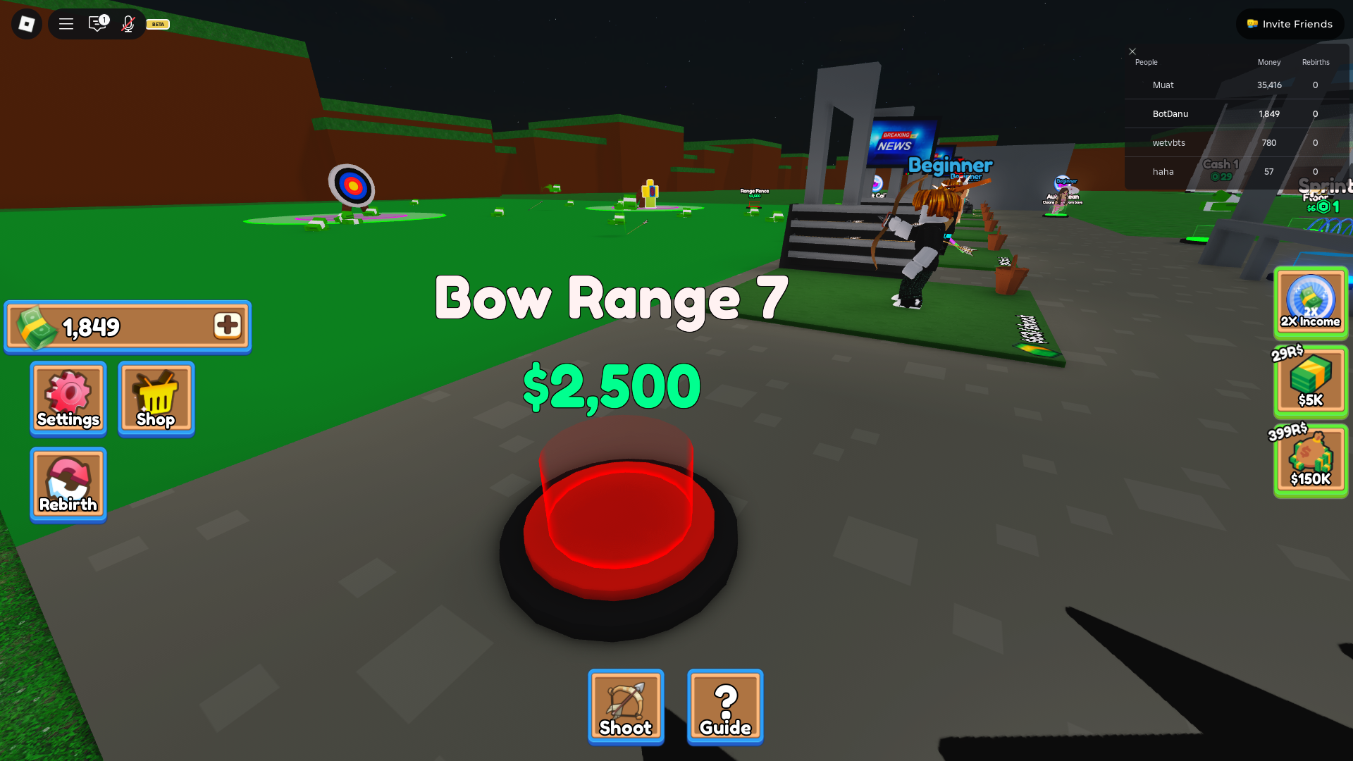 Upgrading range (Image via Roblox Corporation)