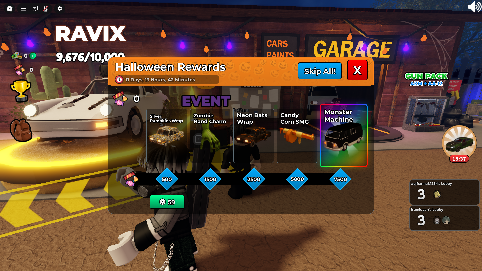 Car at 7,500 Candies (Image via Roblox Corporation)