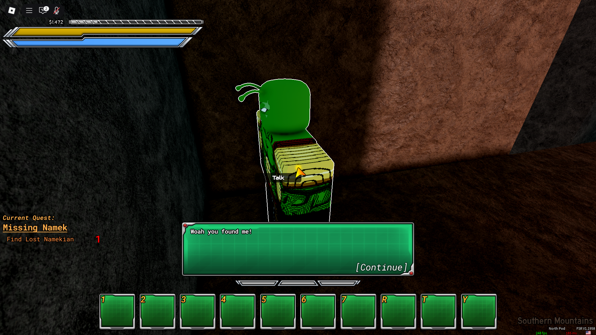 Missing Namekian (Image via Roblox Corporation)