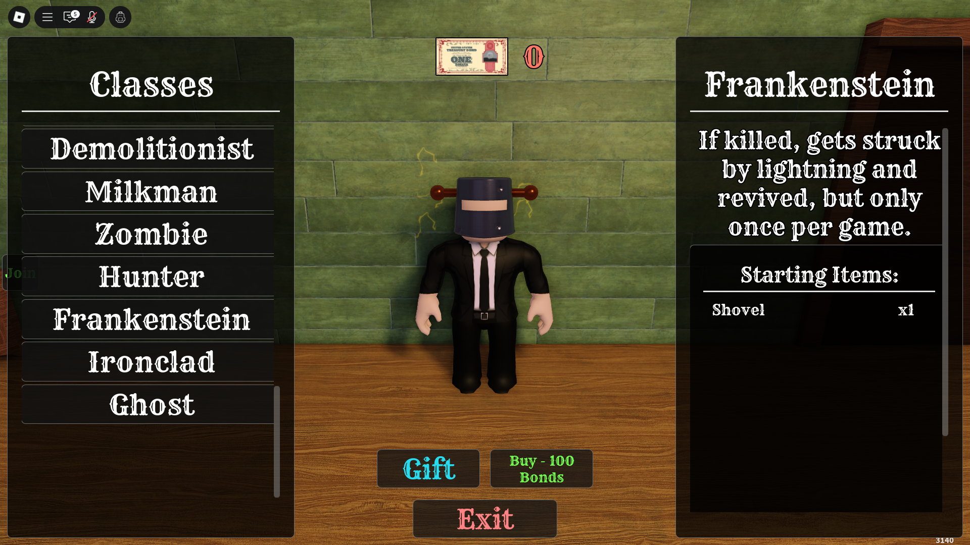 Dead Rails Frankenstein Class (Image via Roblox Corporation)