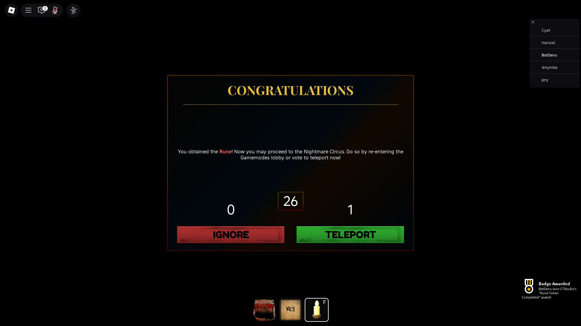 Halloween Trials complete (Image via Roblox Corporation)