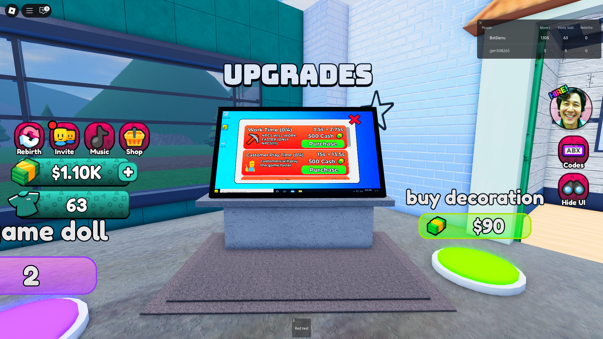 Upgrades (Image via Roblox Corporation)