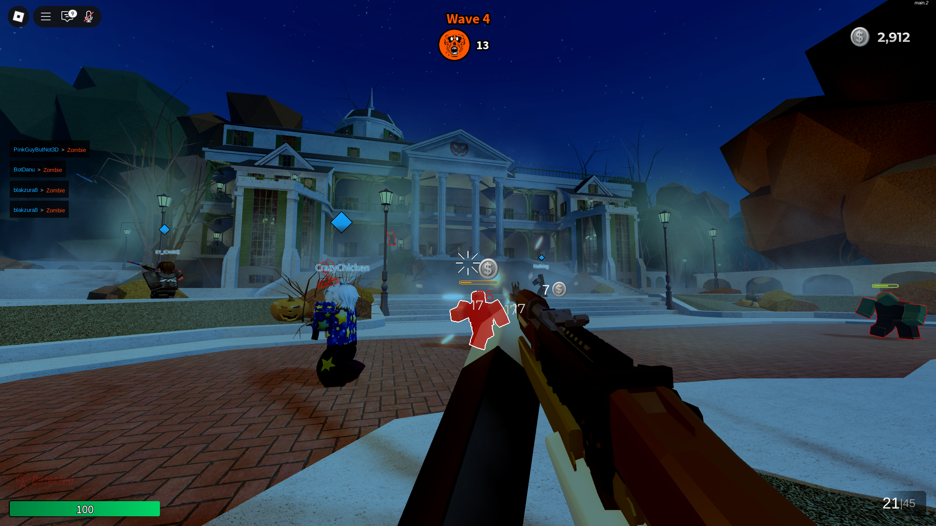 Zombie horde (Image via Roblox Corporation)