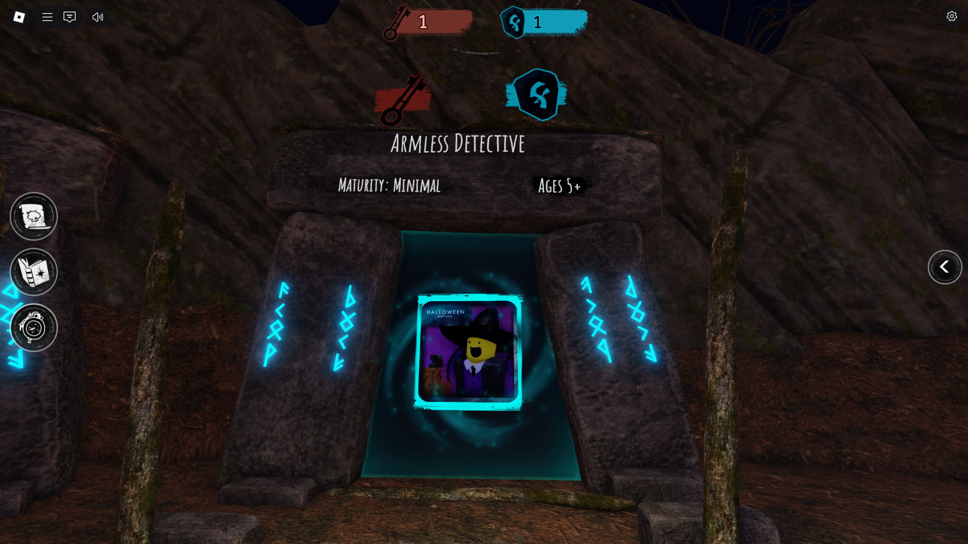 Halloween Spotlight Armless Detective Guide (Image via Roblox Corporation)