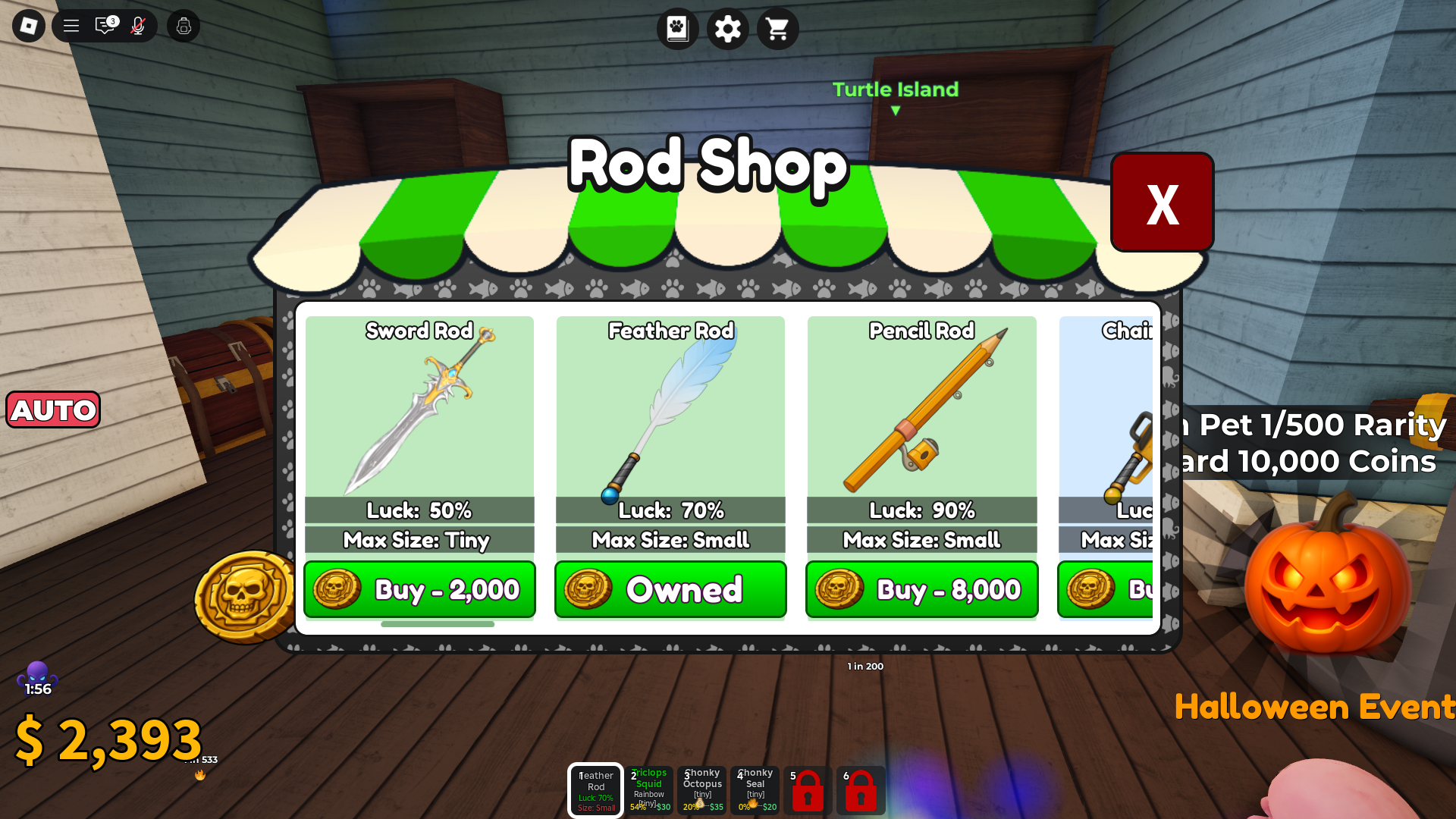 Buying new rod (Image via Roblox Corporation)