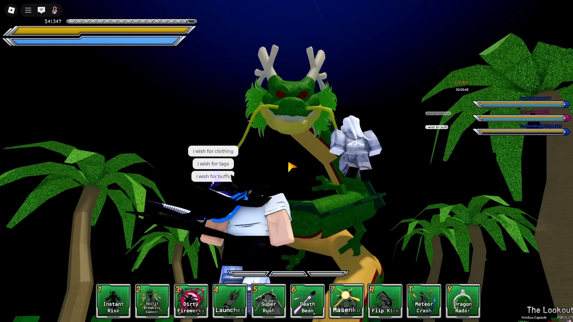Summoning Shenron (Image via Roblox Corporation)