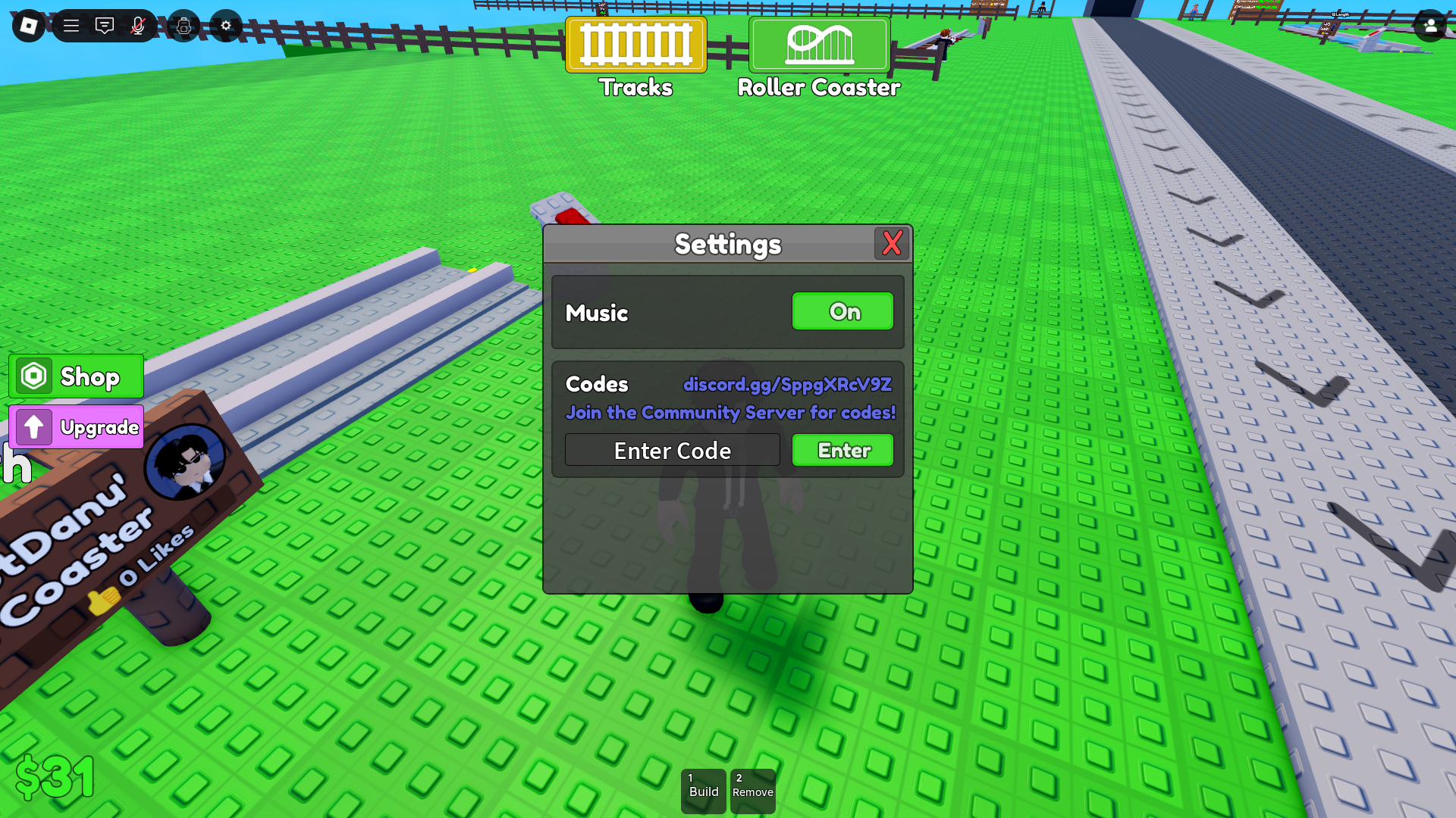 Redeeming codes (Image via Roblox Corporation)