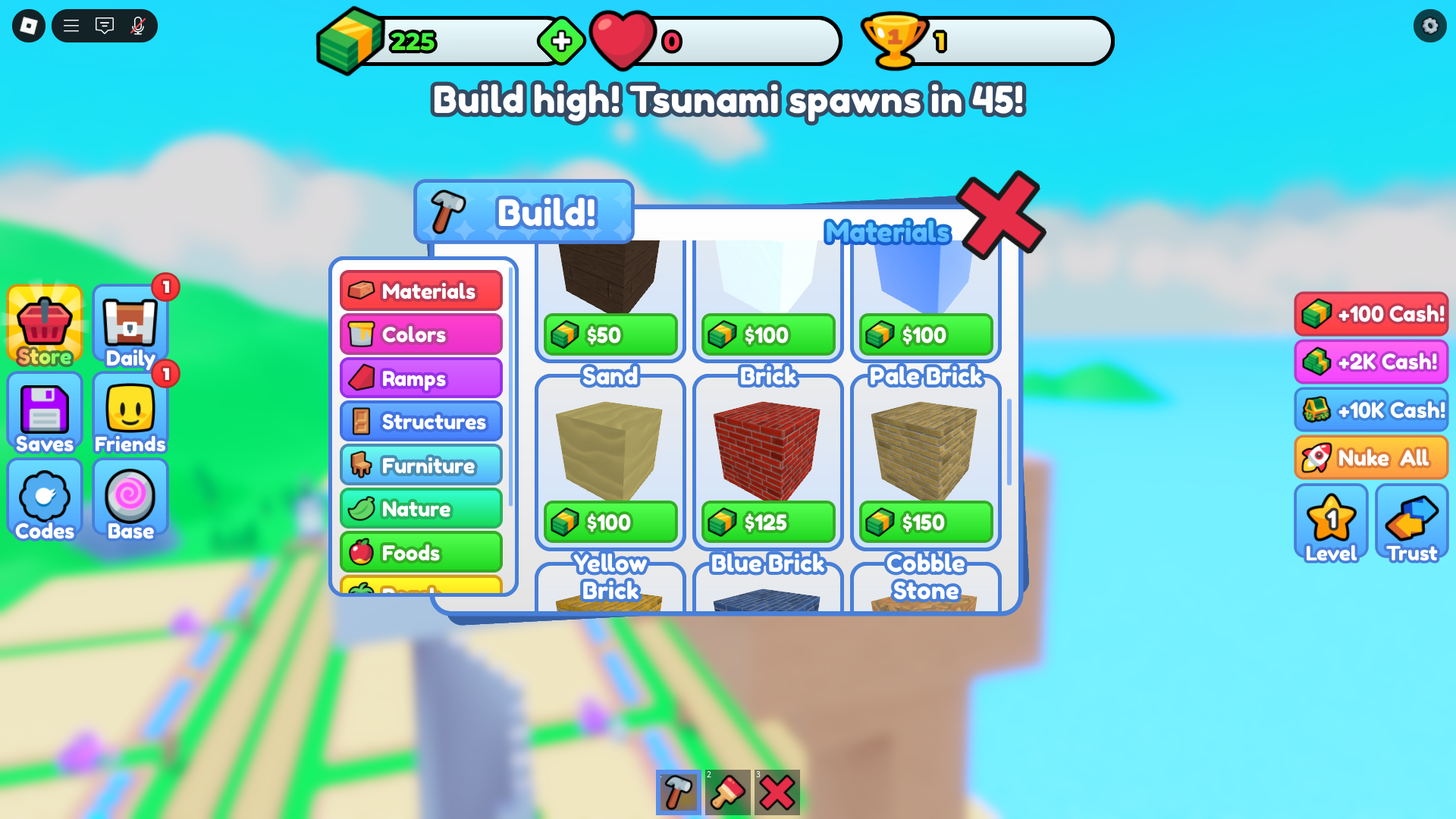 Buying new blocks (Image via Roblox Corporation)