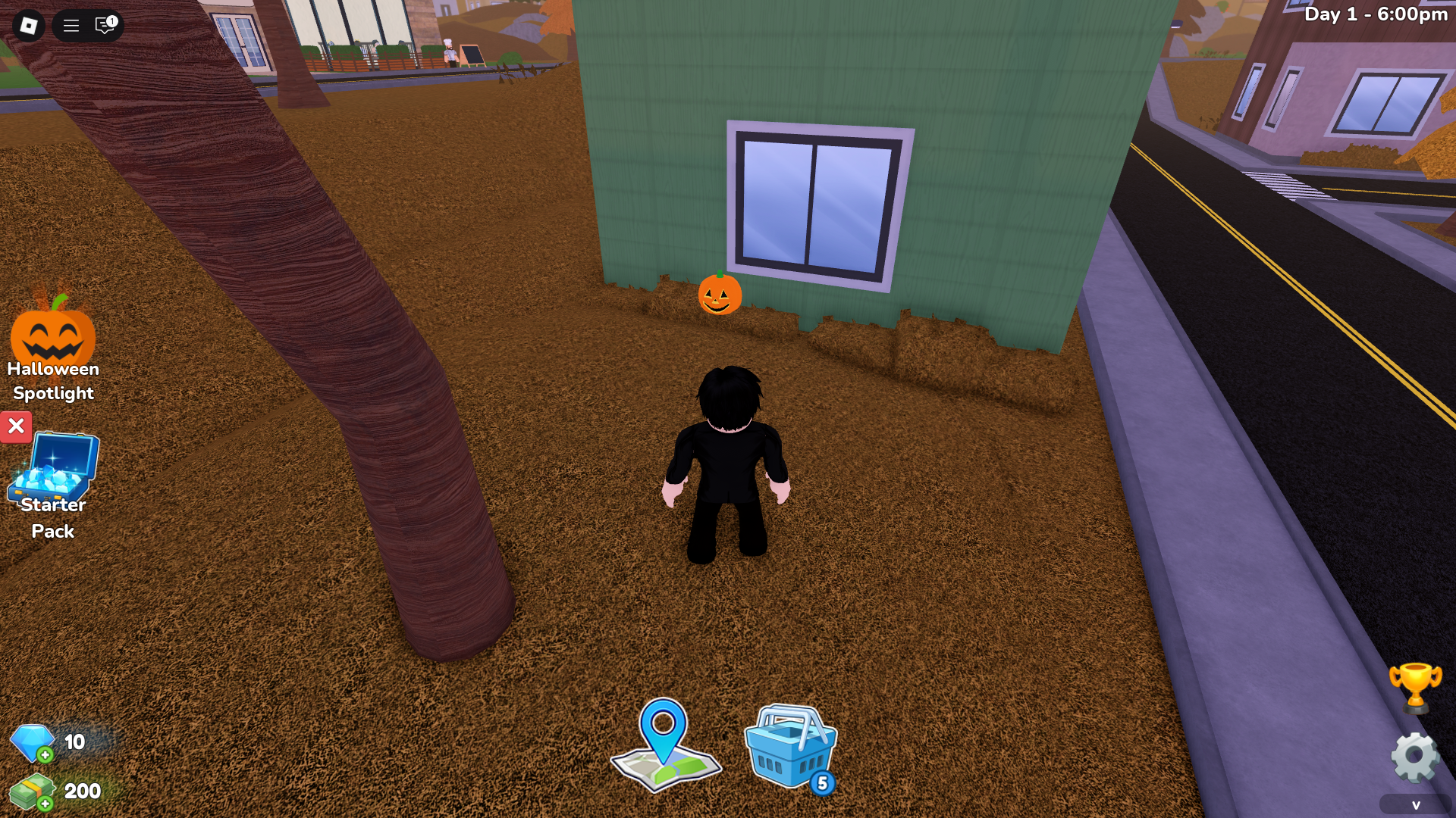 Collecting Hidden pumpkins (Image via Roblox Corporation)