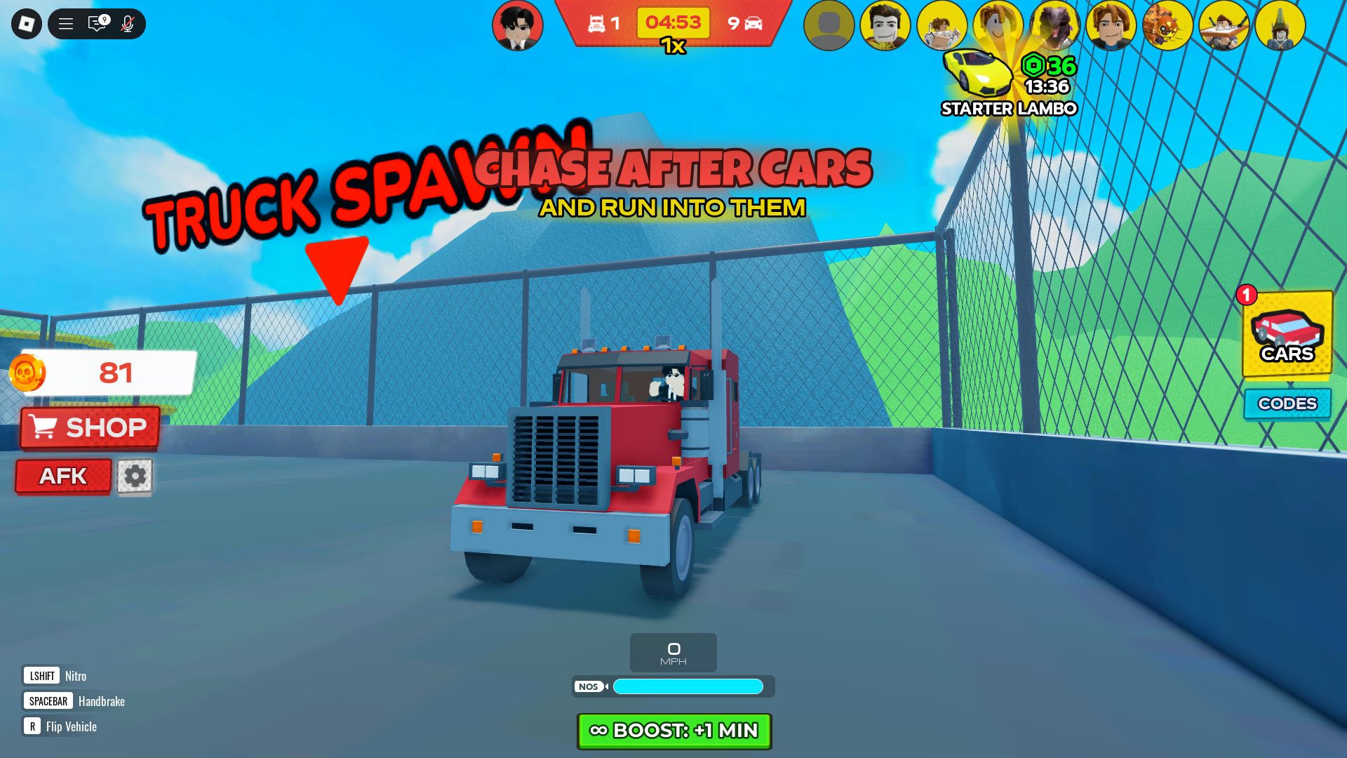 Cars vs Trucks (Image via Roblox Corporation)