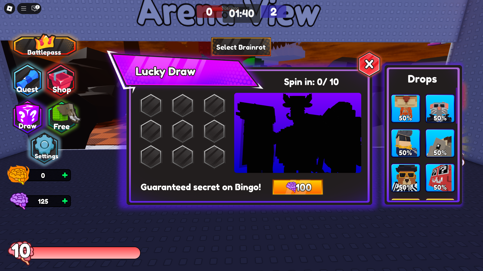 Rolling for Brainrots (Image via Roblox Corporation)