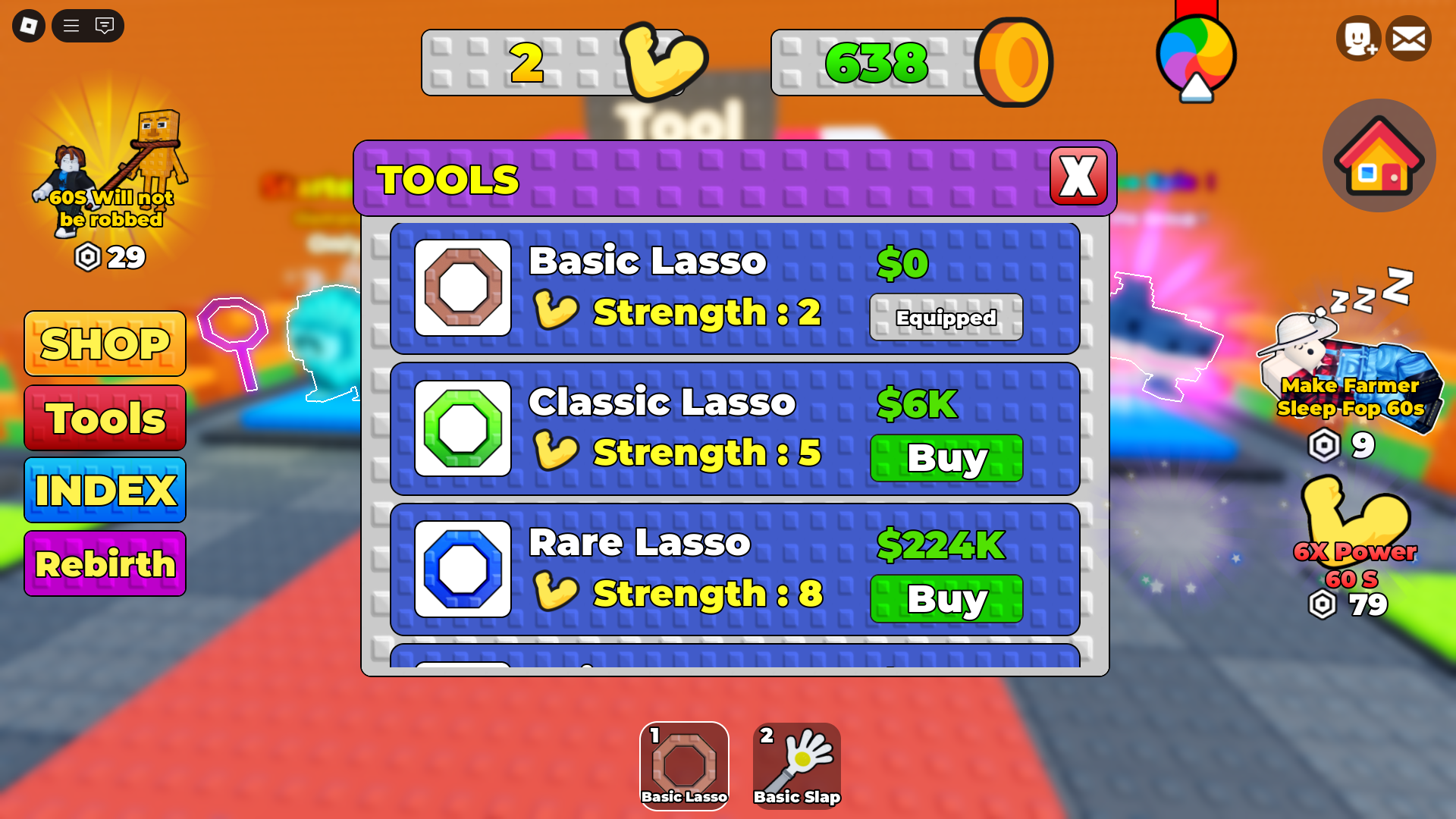 Buying better lassos (Image via Roblox Corporation)