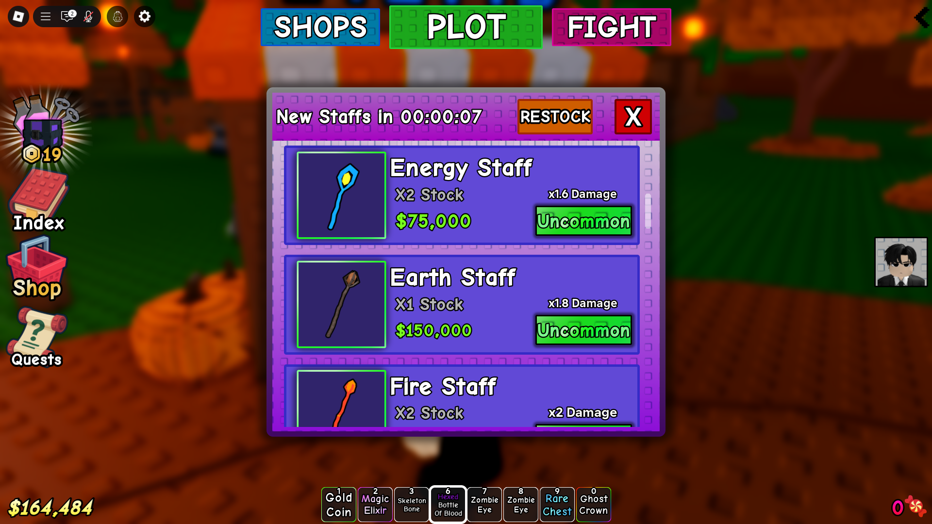 Buying better staff (Image via Roblox Corporation)