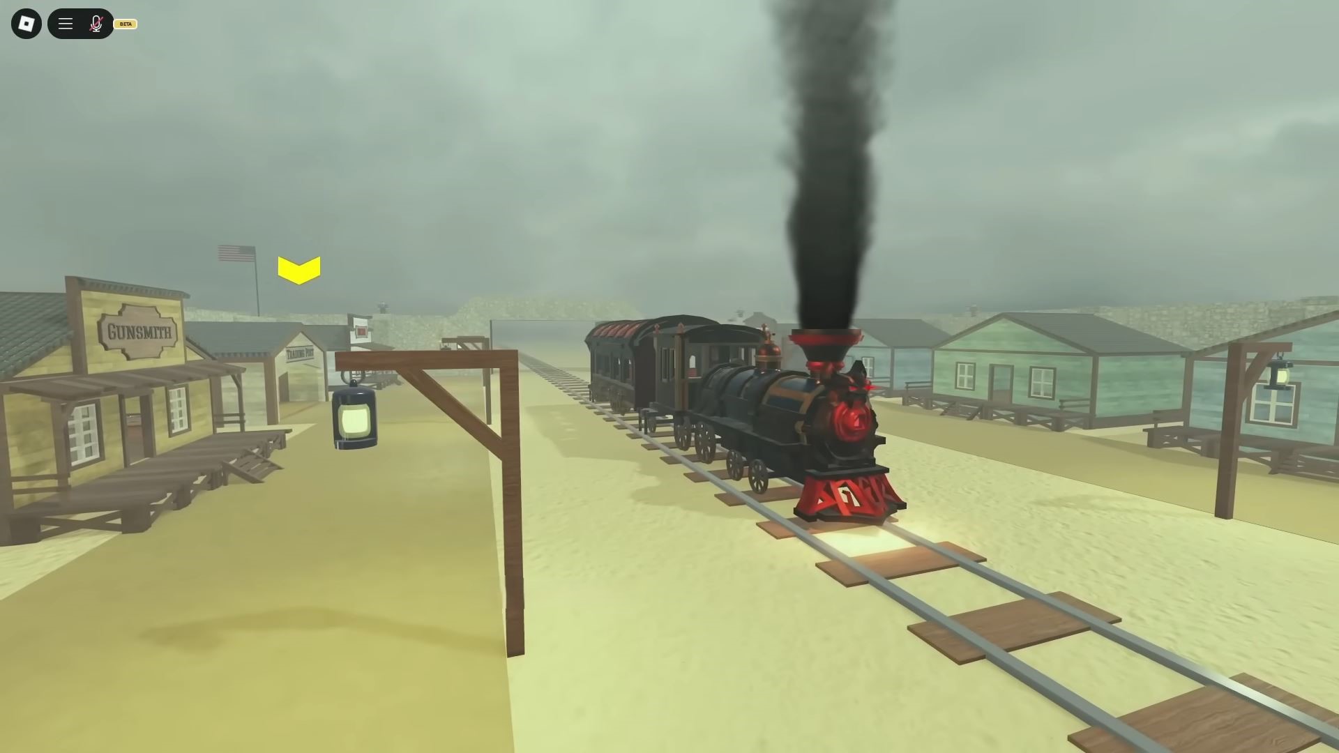 Dracula's Train in game (Image via Roblox Corporation)
