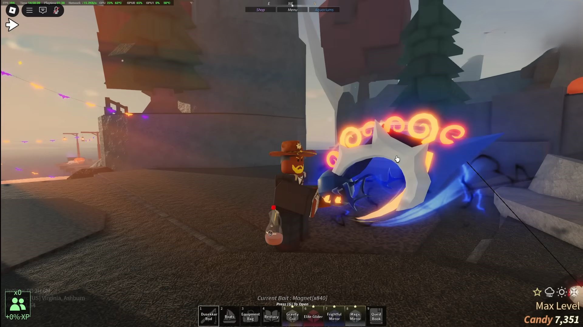 Dusekkar Rod in Fisch (Image via Roblox Corporation)