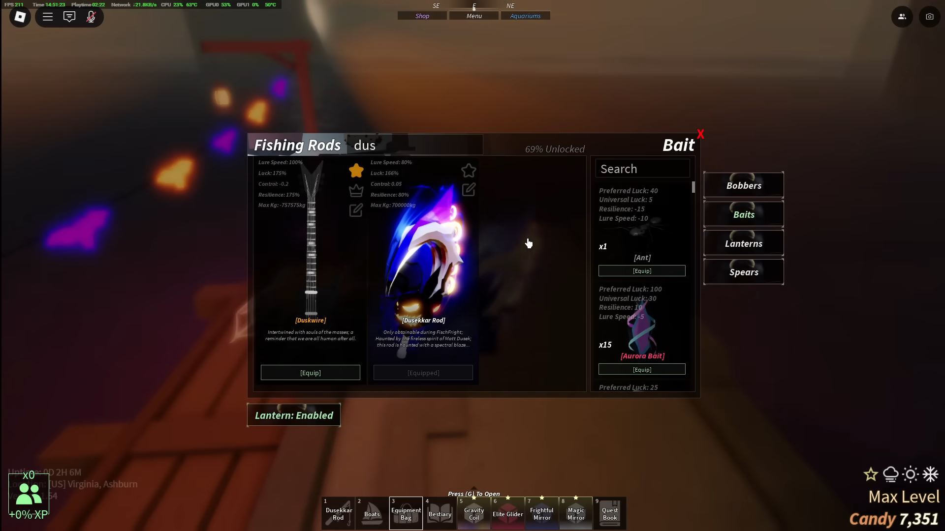 Dusekkar Rod in inventory (Image via Roblox Corporation)