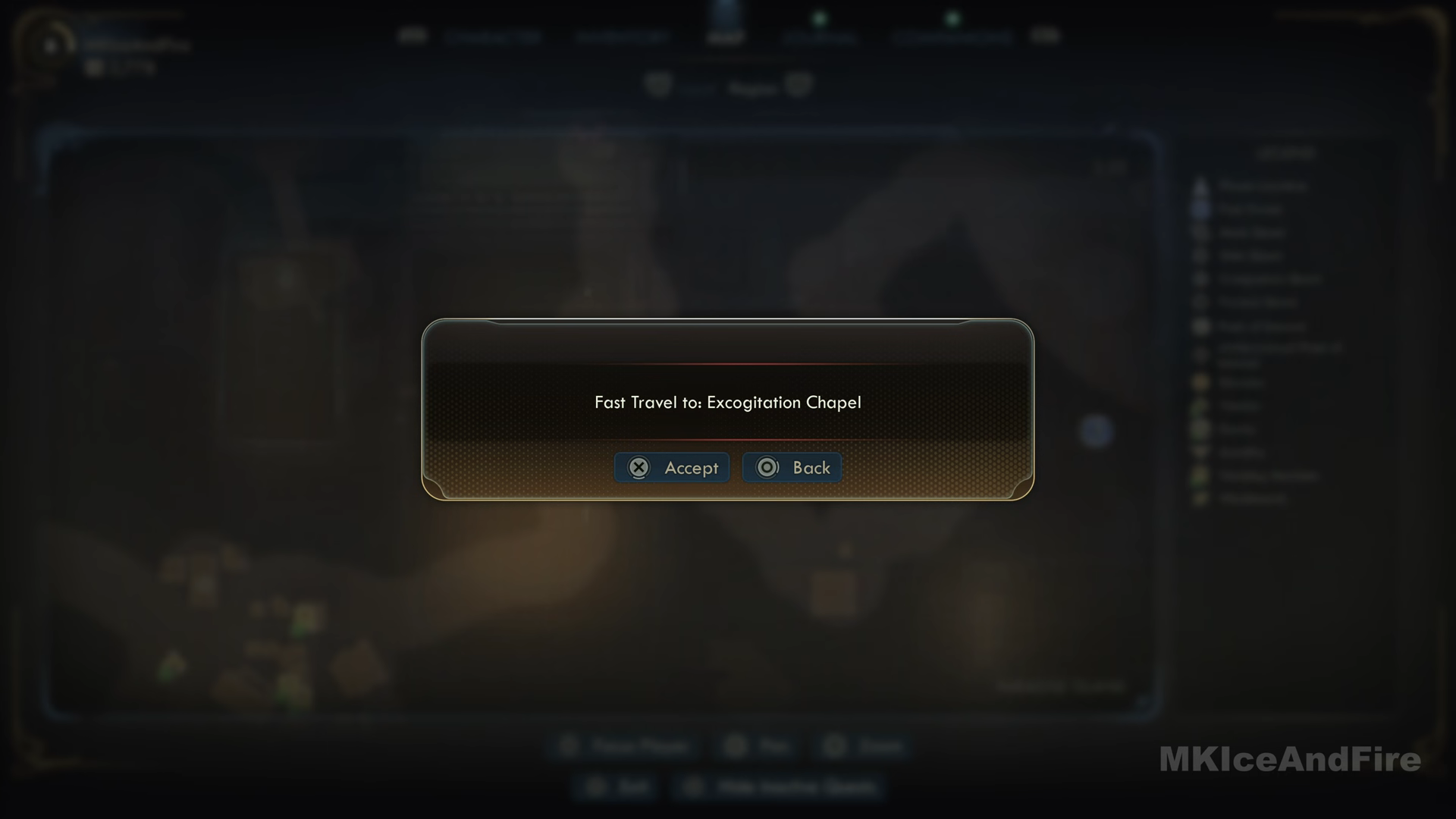 Select the blue compass on the map to fast travel. (Source: Xbox Game Studios)