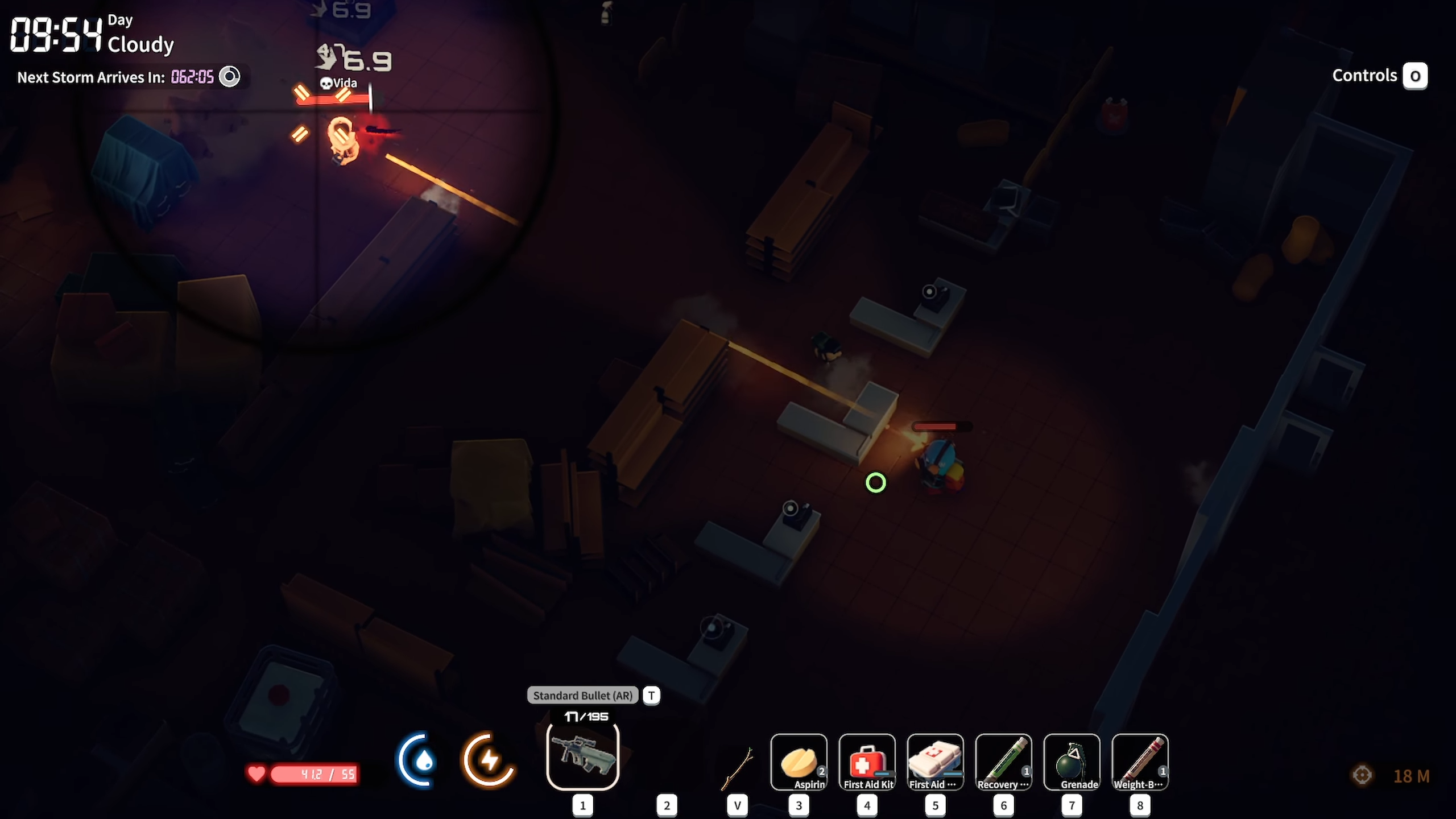 Fighting Vida in the Farm Town Supermarket (Image via YouTube/Phoenix)