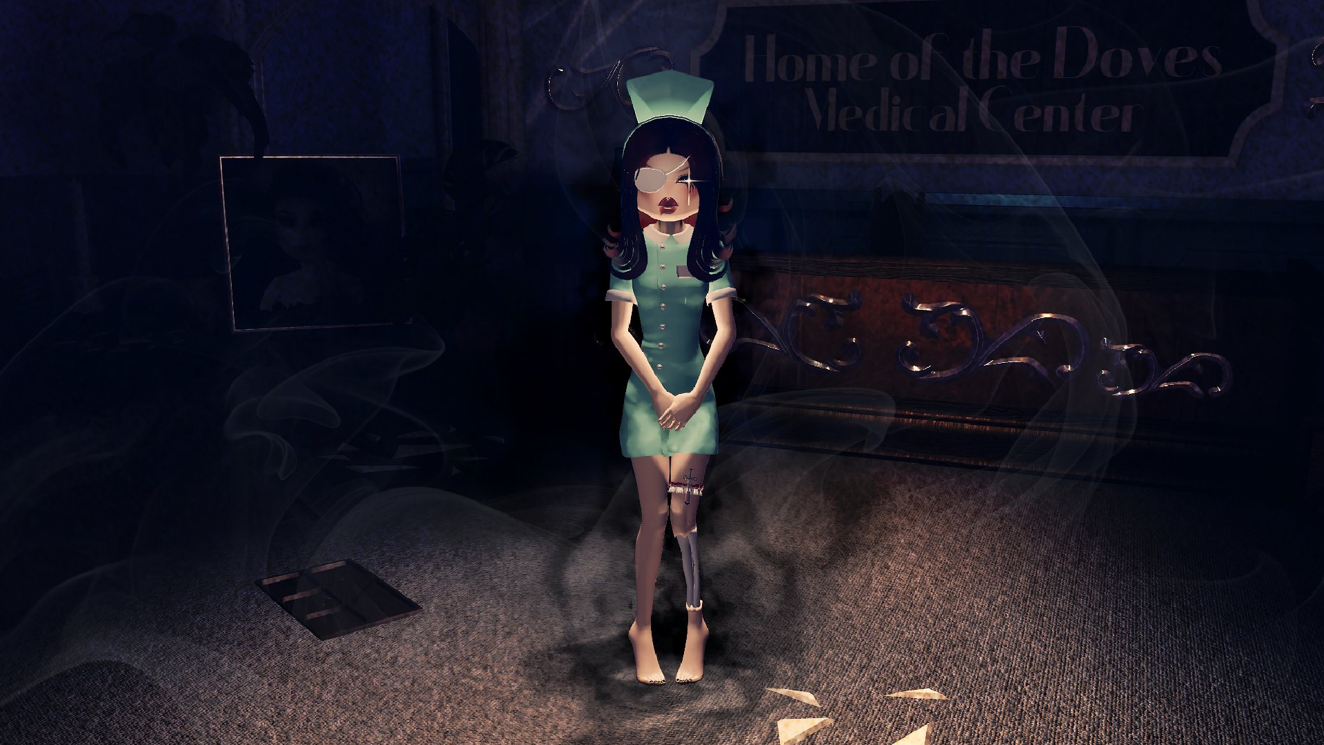 Find out how to get Nurse Julie's costume in Dress To Impress (Image via Roblox Corporation)